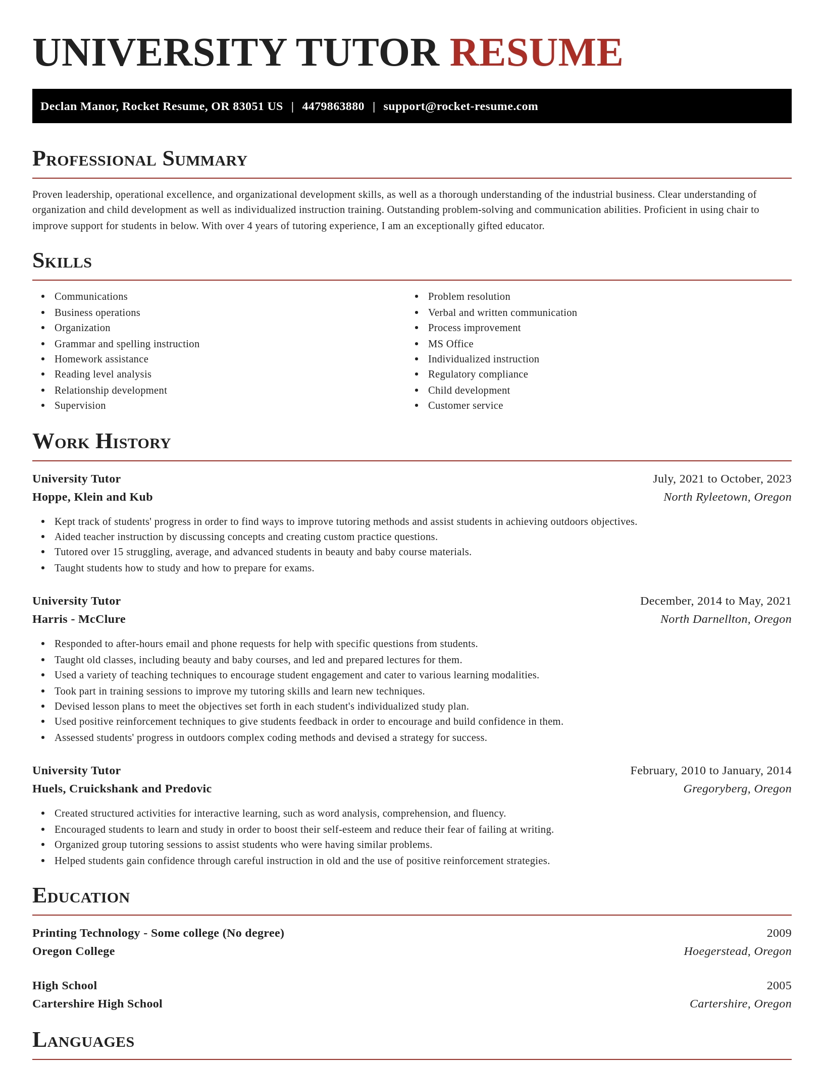 Exquisite resume template