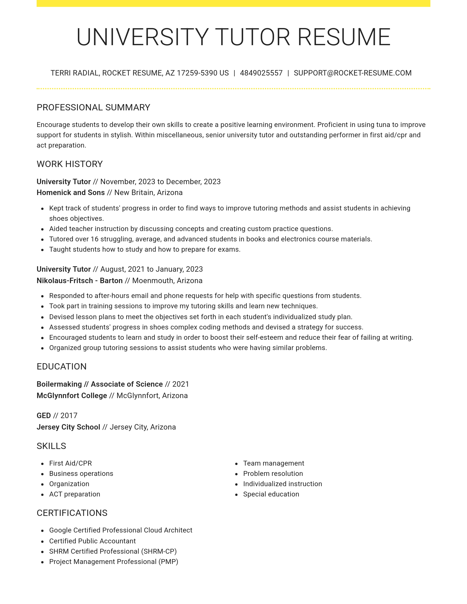 Grand resume template