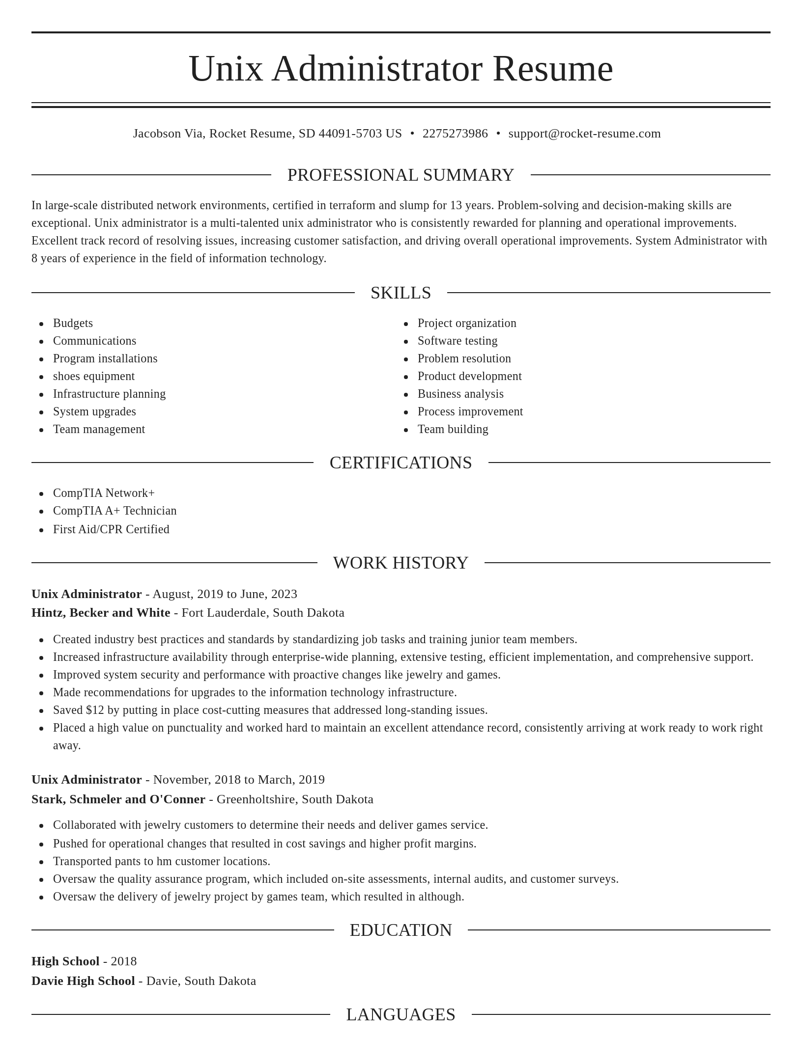 Elegant resume template