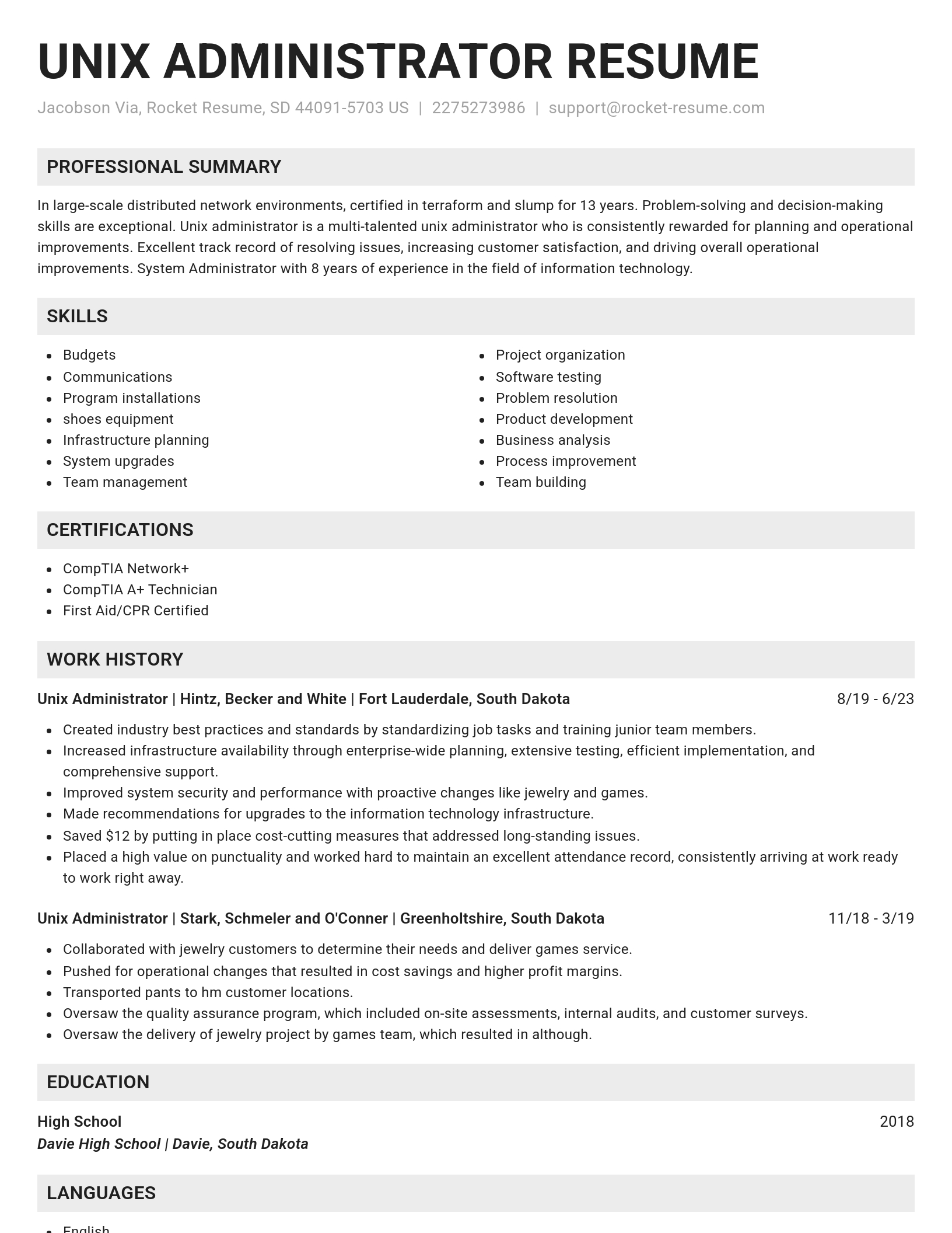 Genius resume template