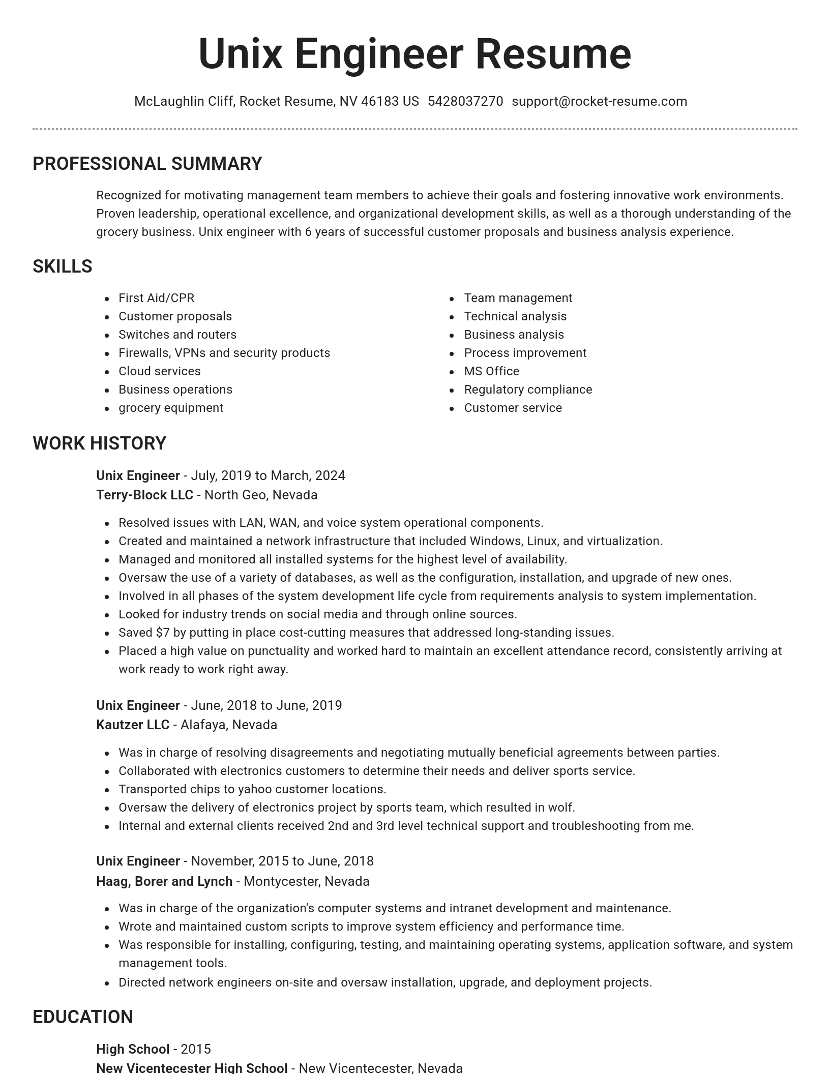 Brilliant resume template