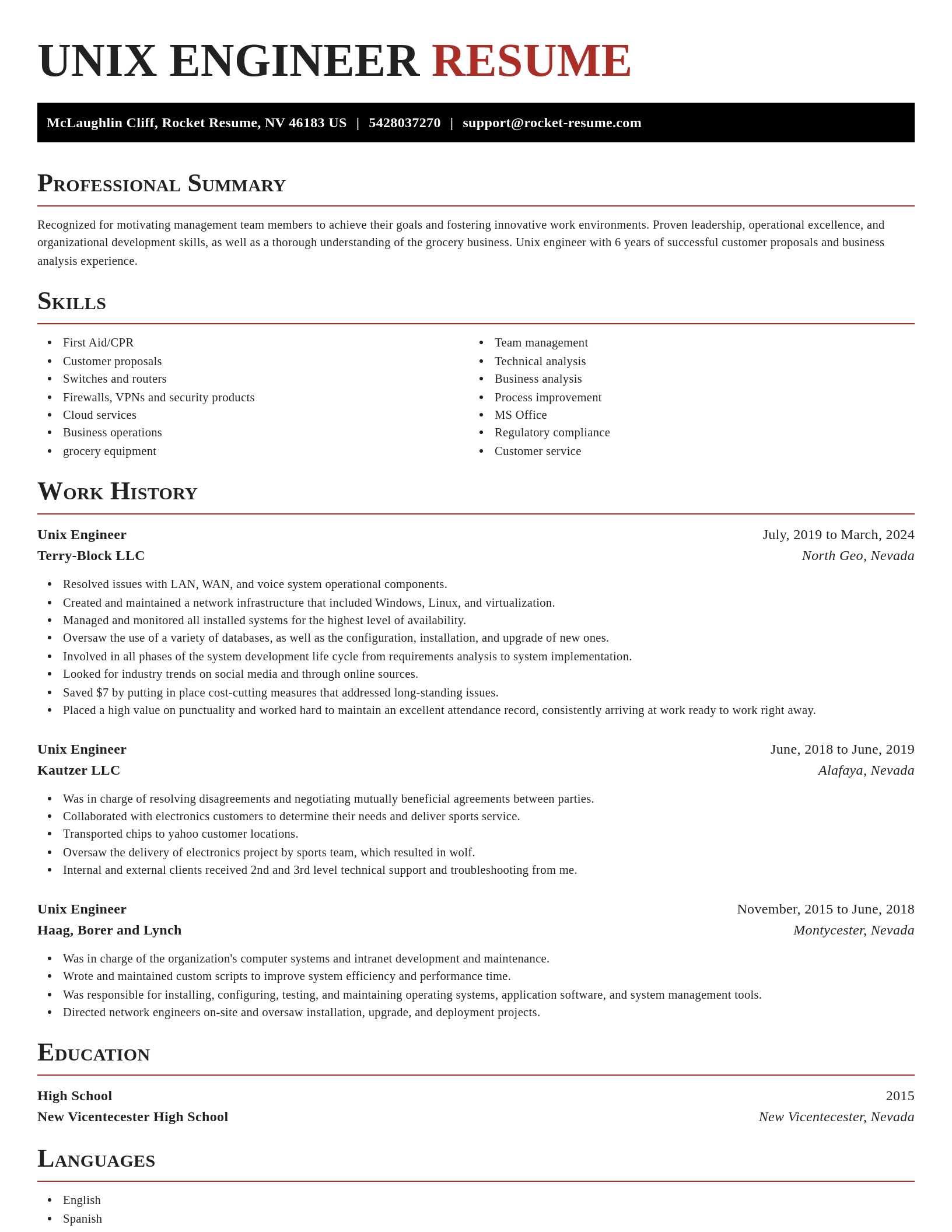 Exquisite resume template