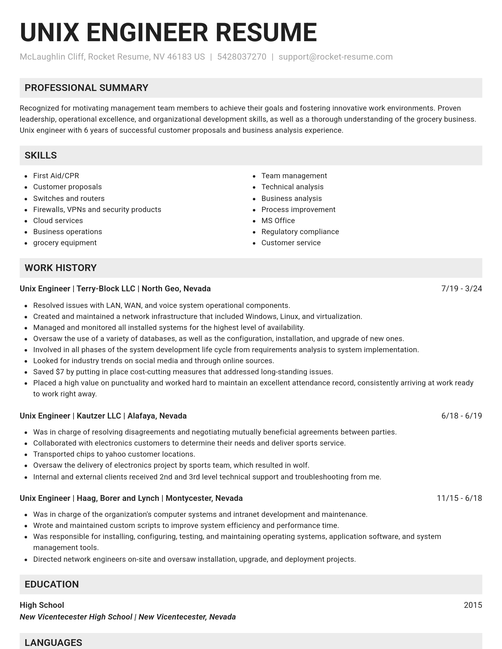 Genius resume template