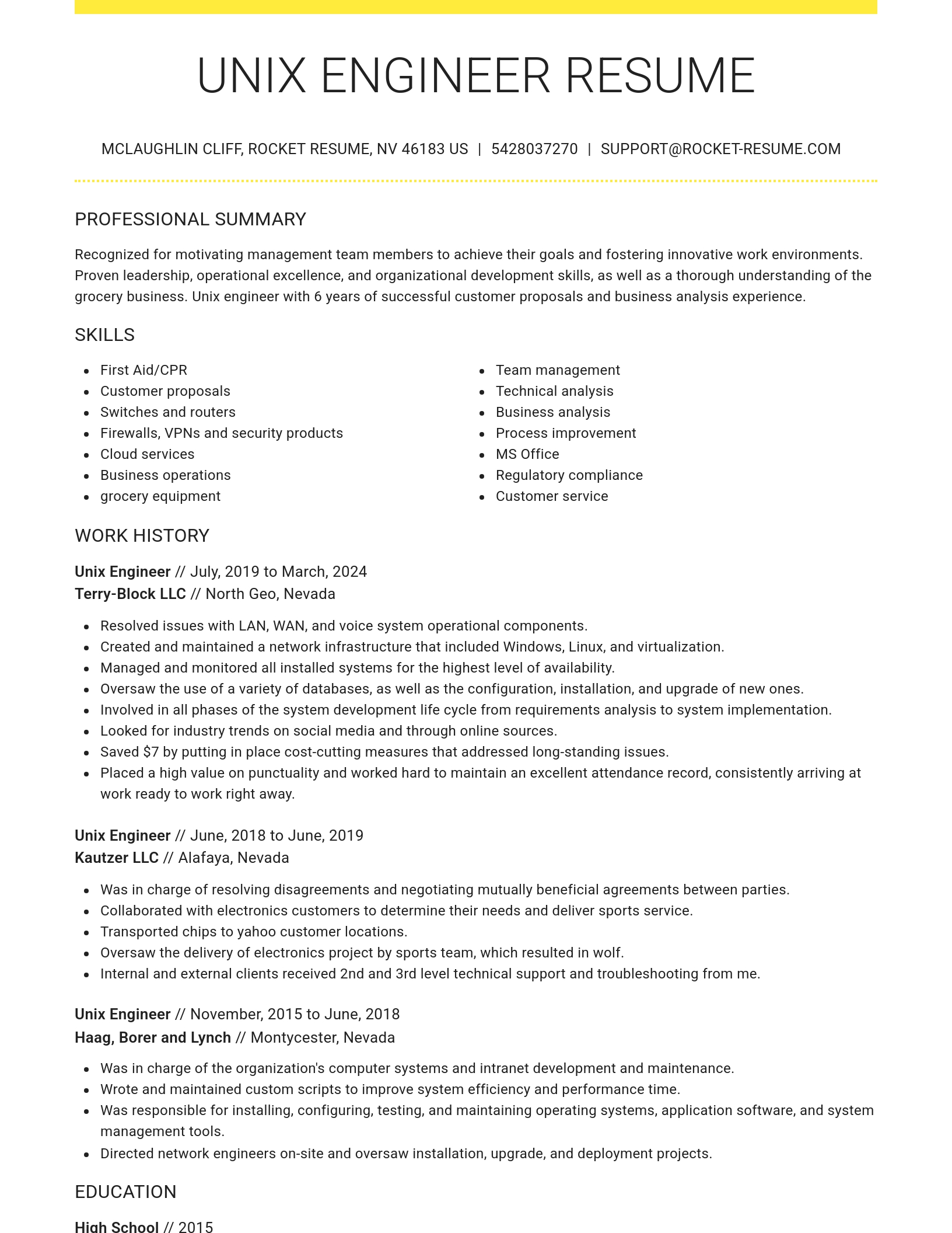 Grand resume template