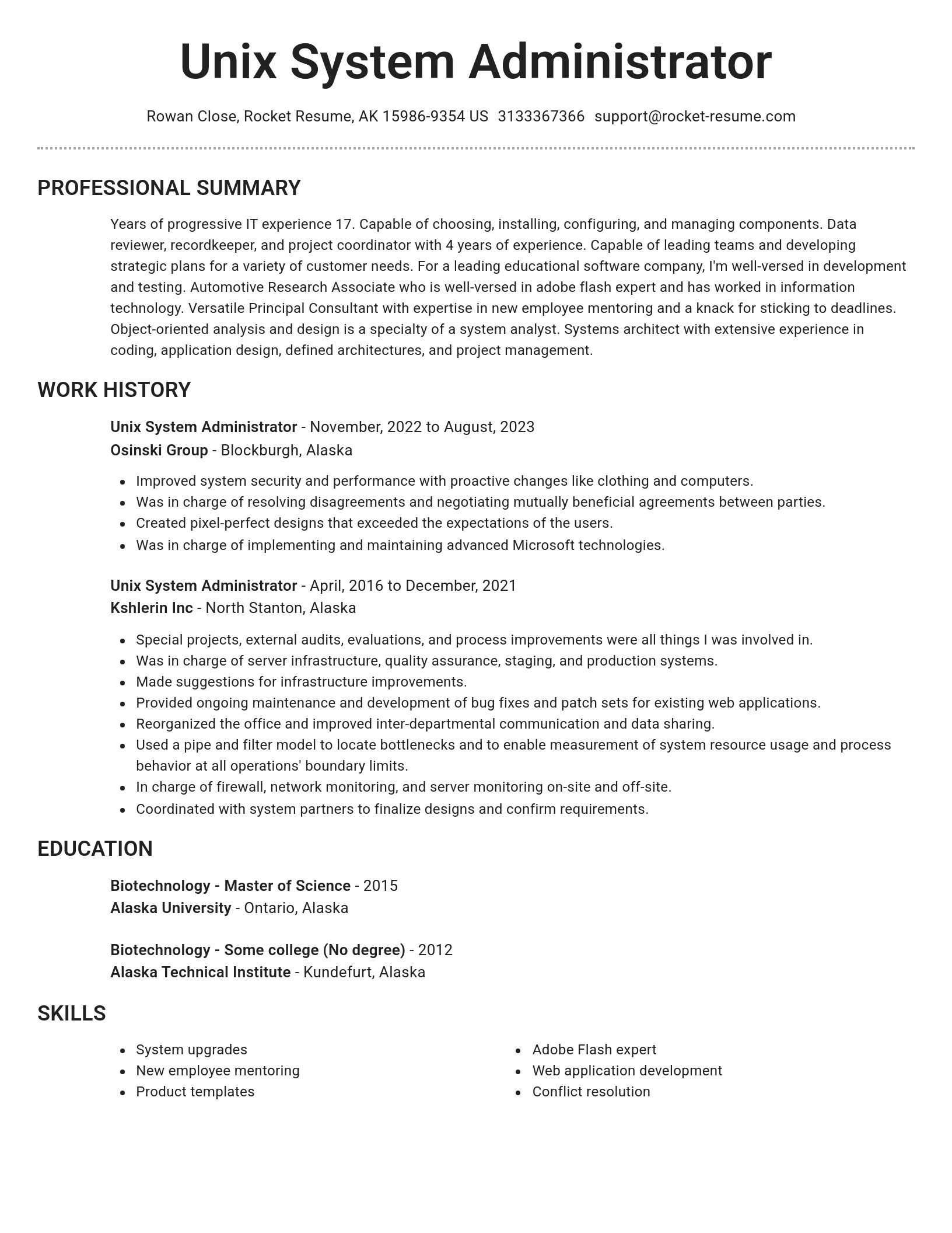 Brilliant resume template