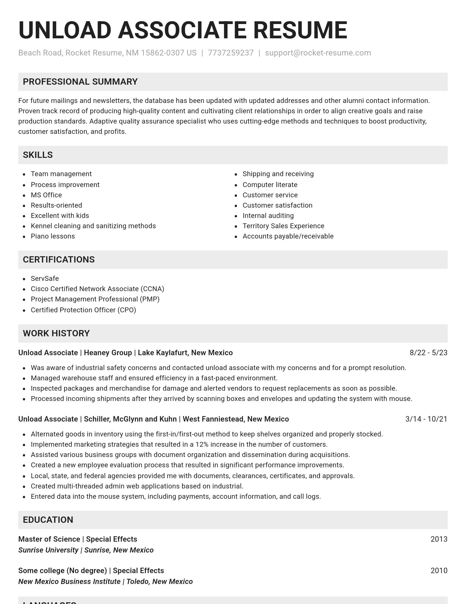 Genius resume template