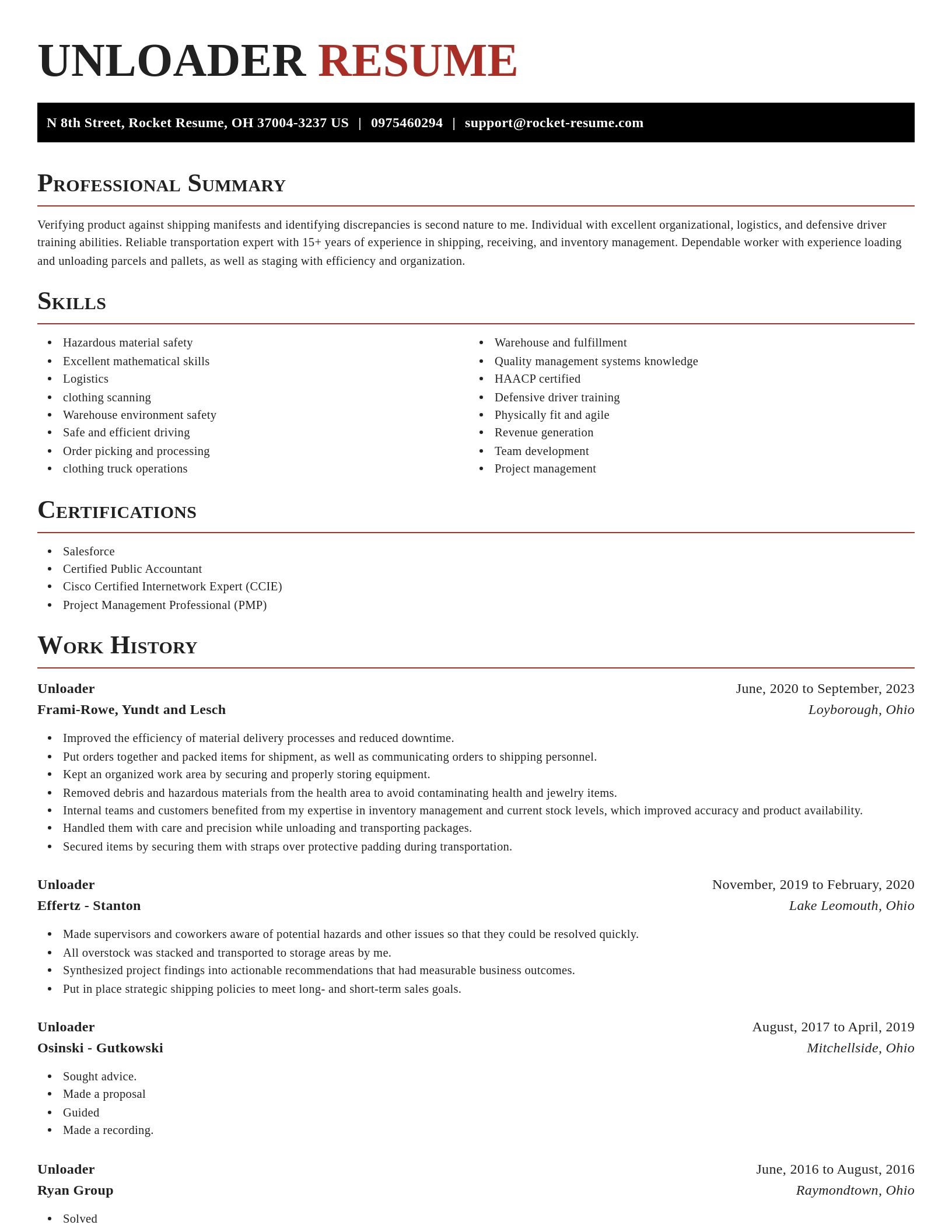 Exquisite resume template