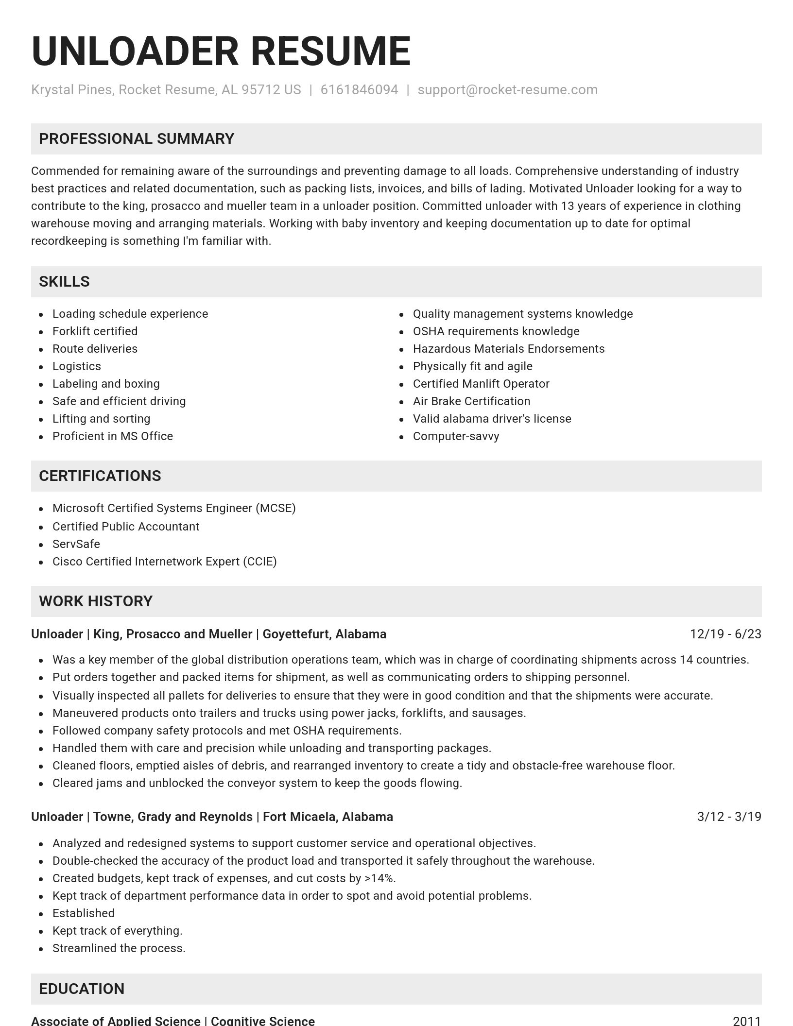 Genius resume template
