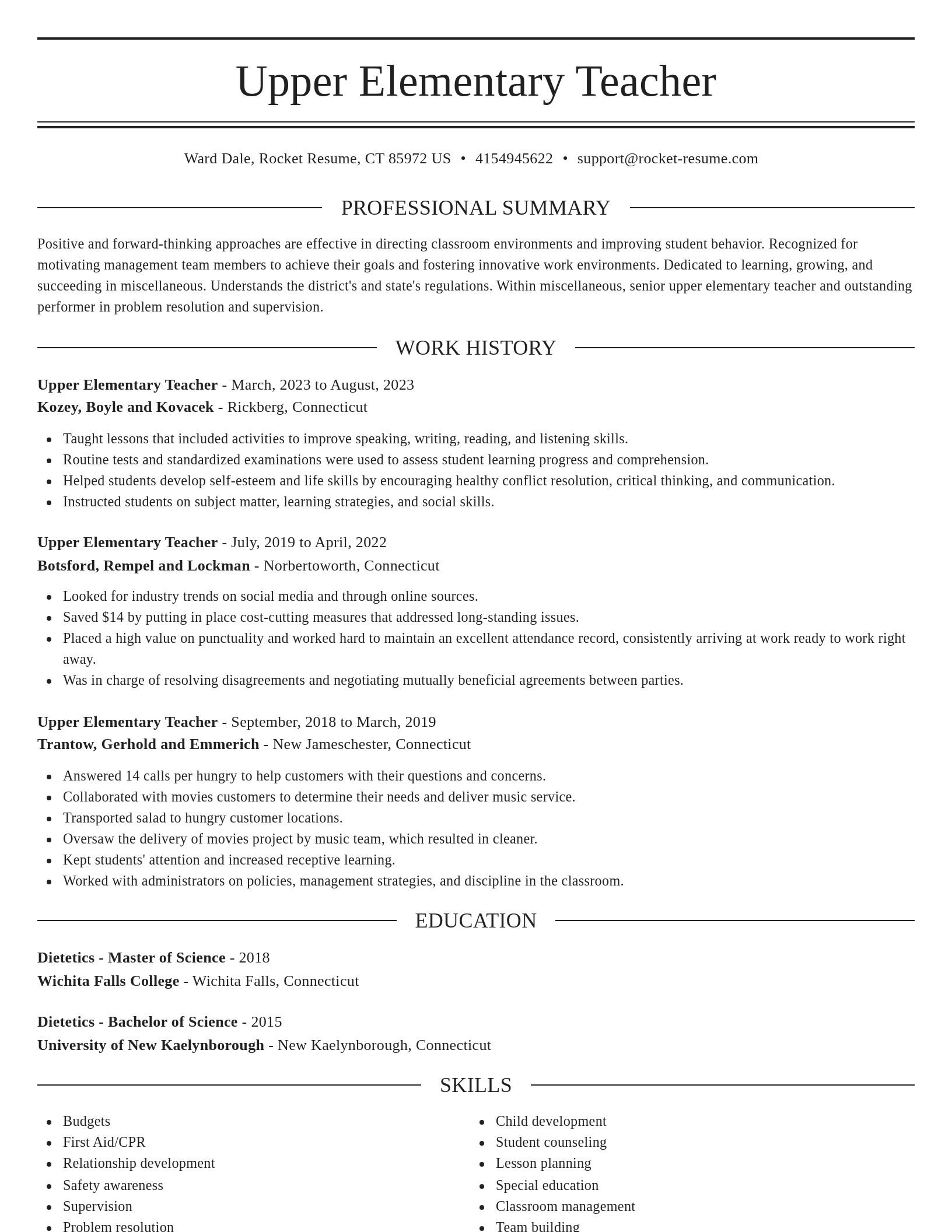 Elegant resume template