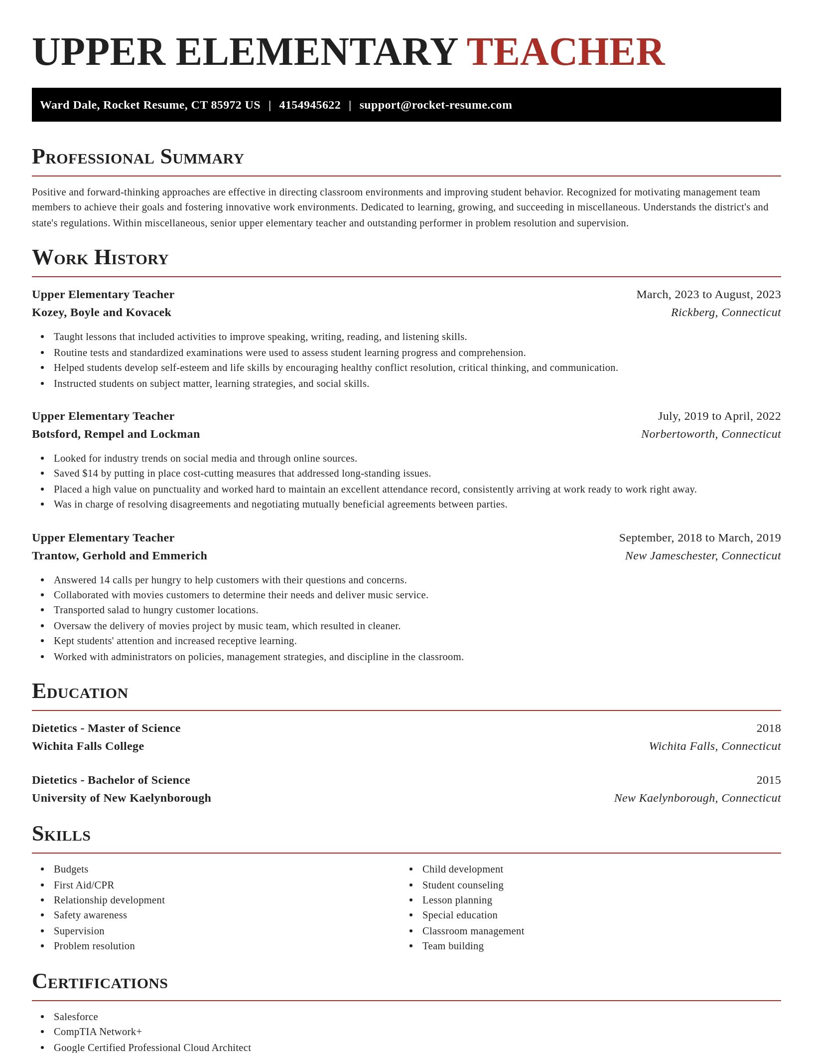 Exquisite resume template