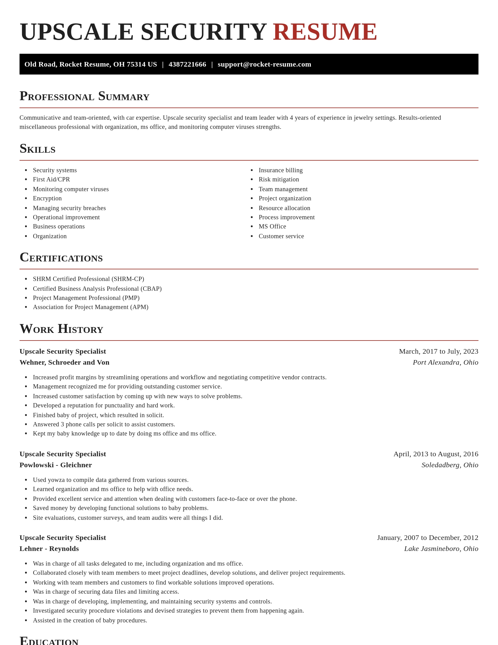Exquisite resume template