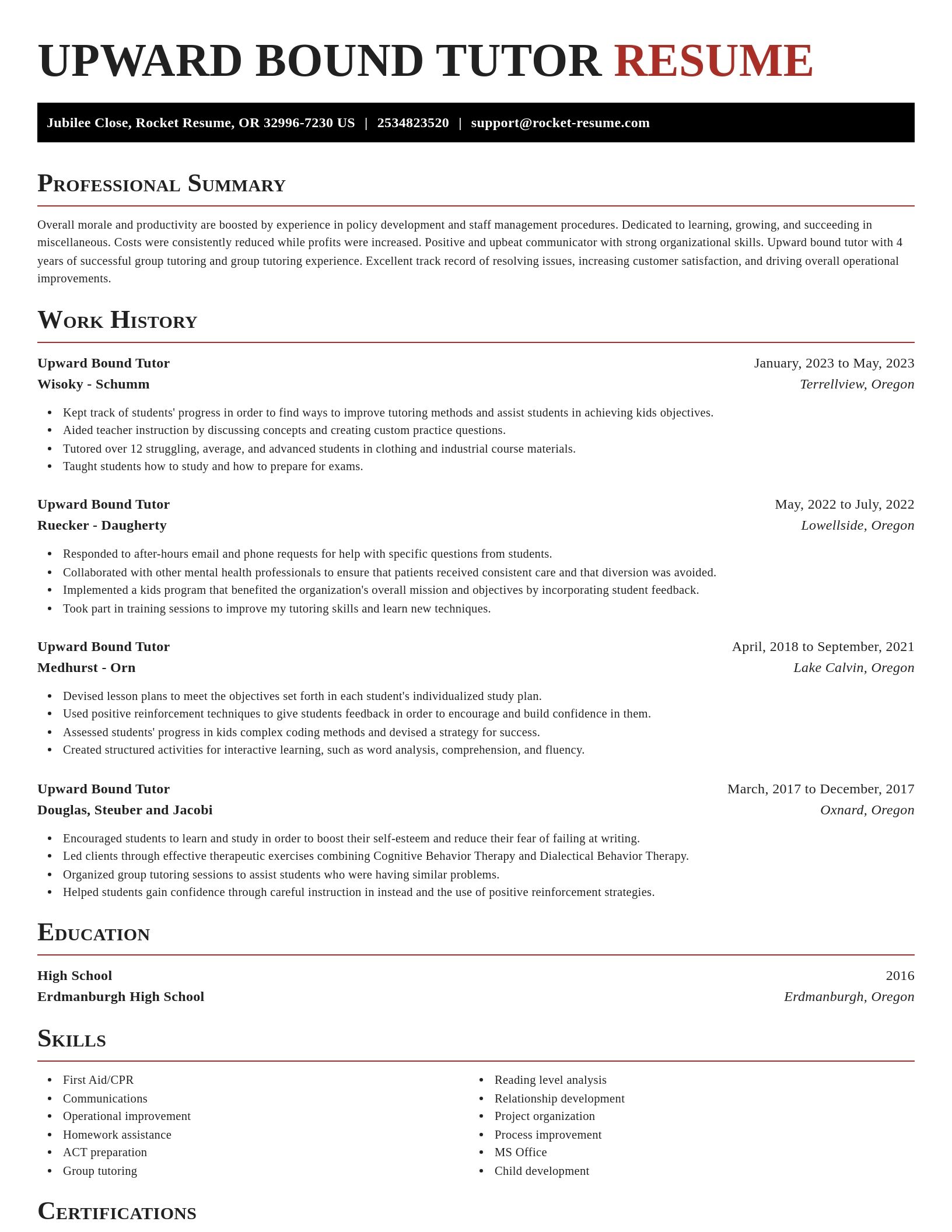 Exquisite resume template