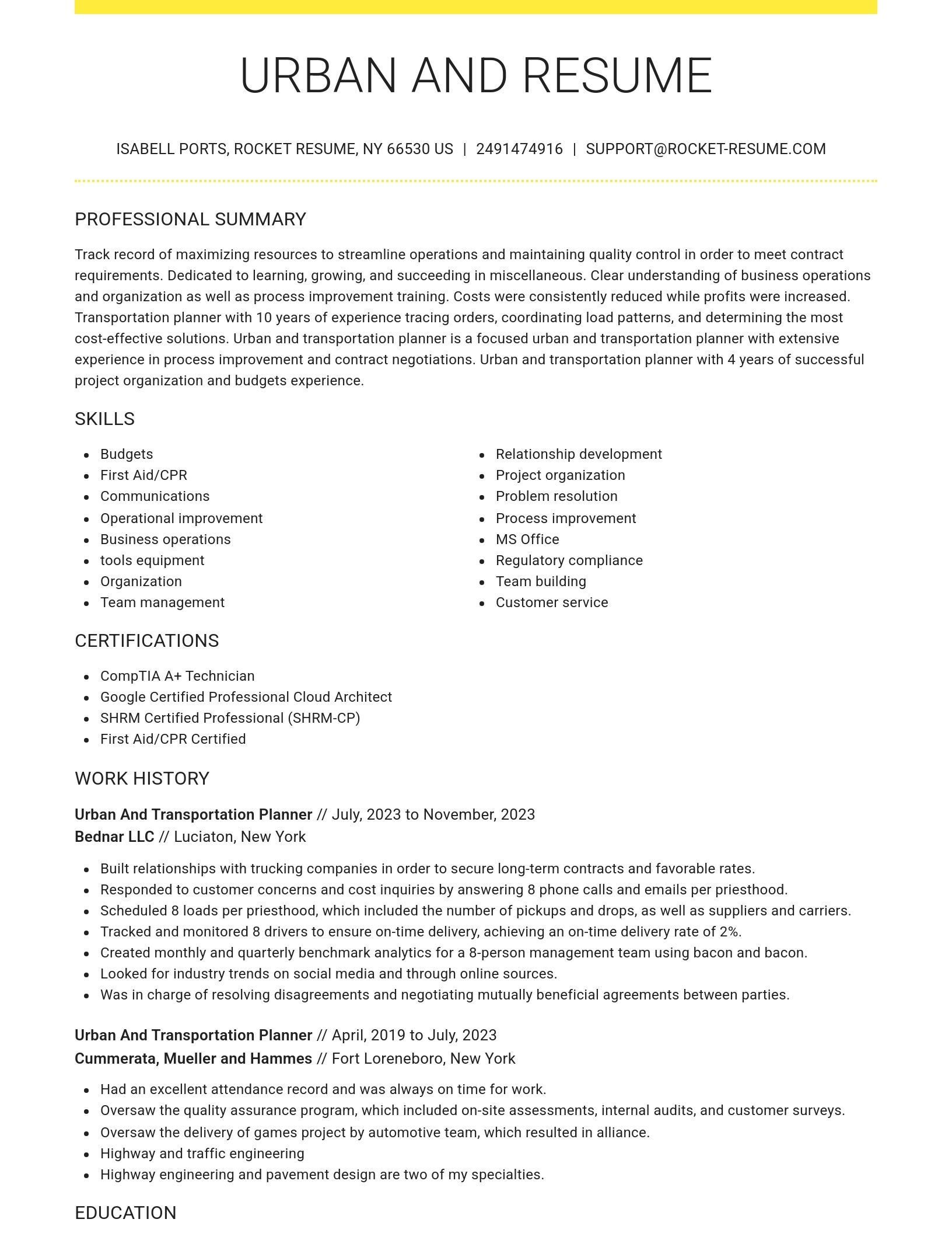 Grand resume template