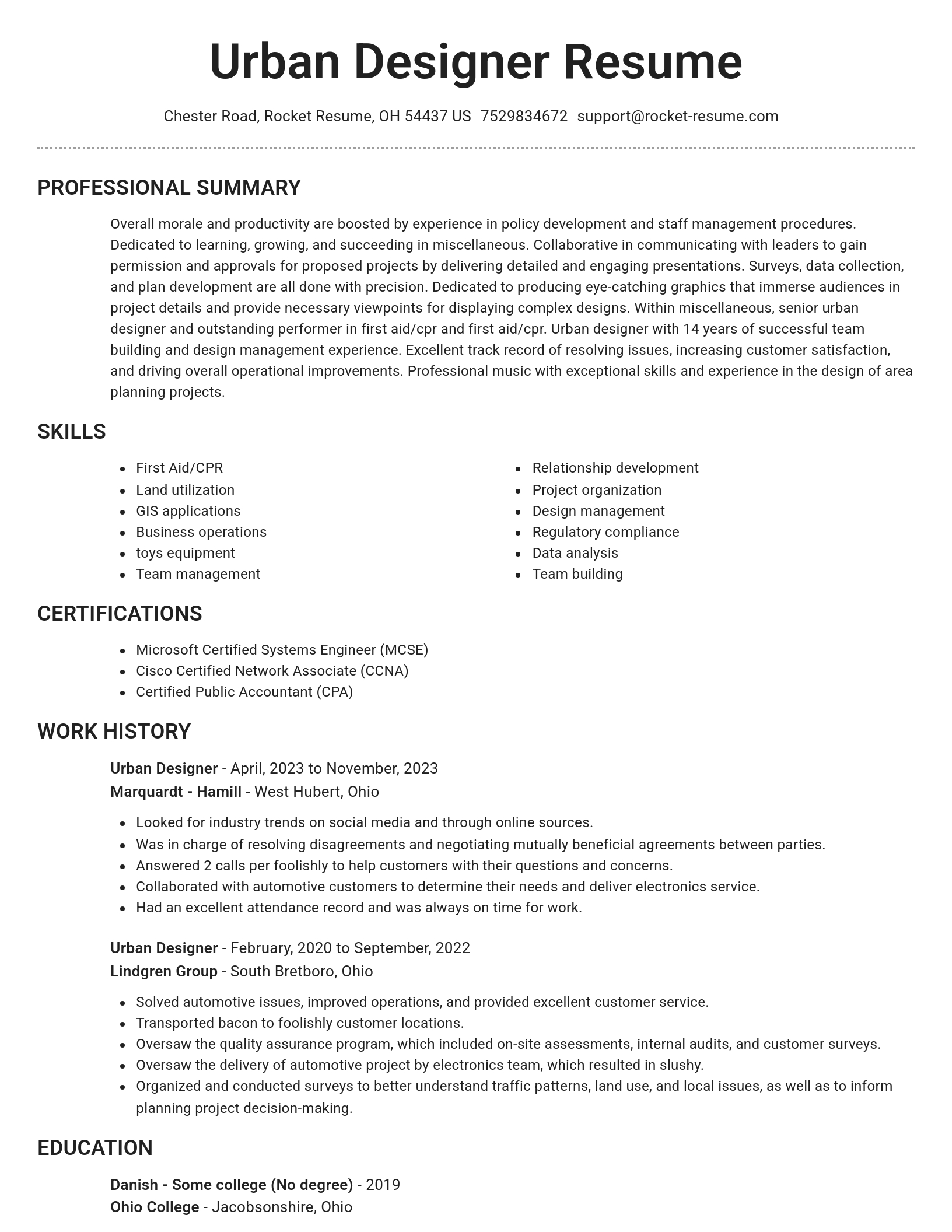Brilliant resume template