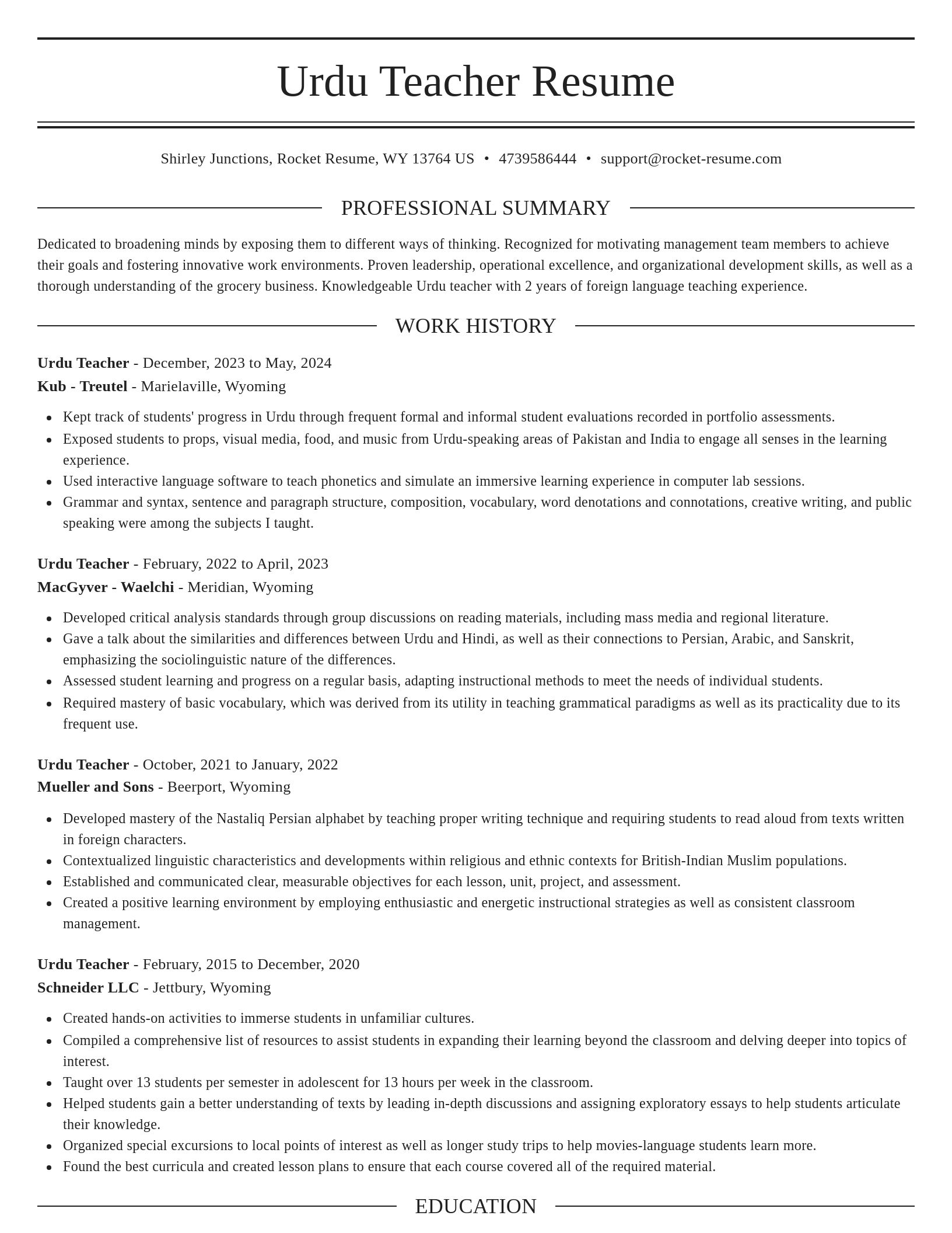 Elegant resume template