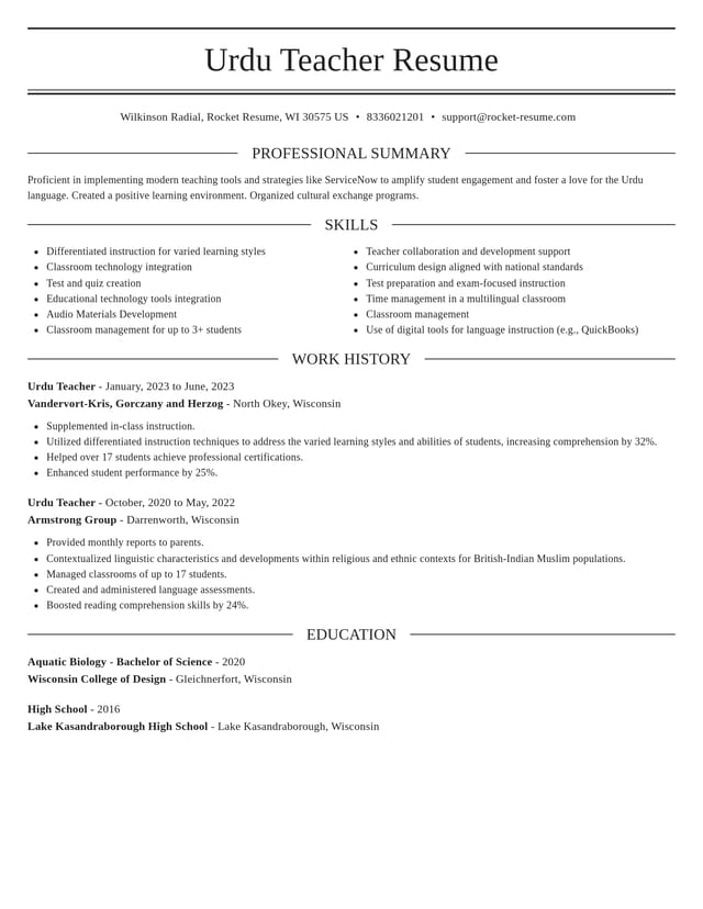Elegant resume template