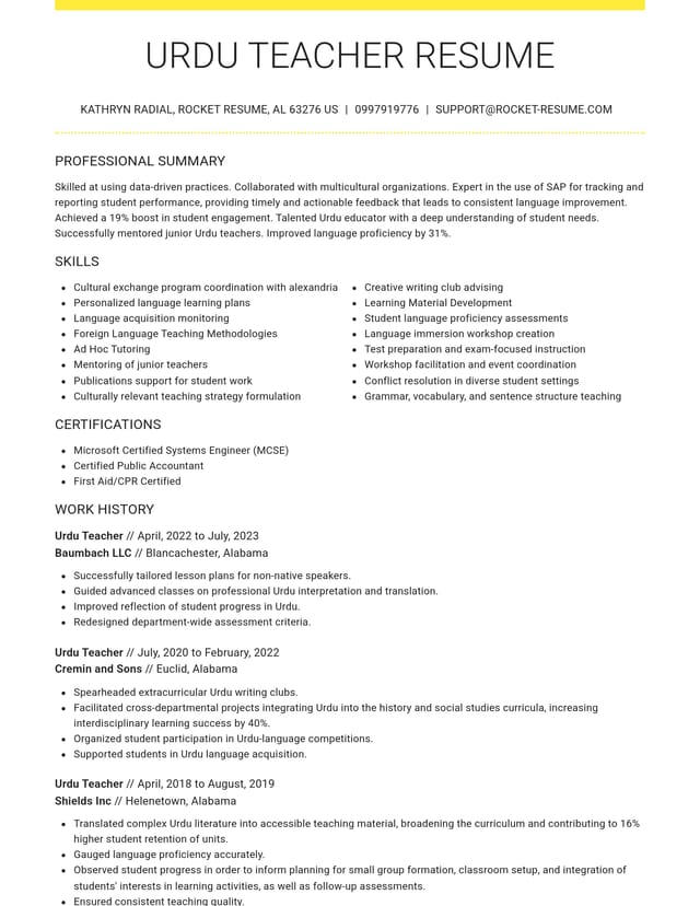 Grand resume template