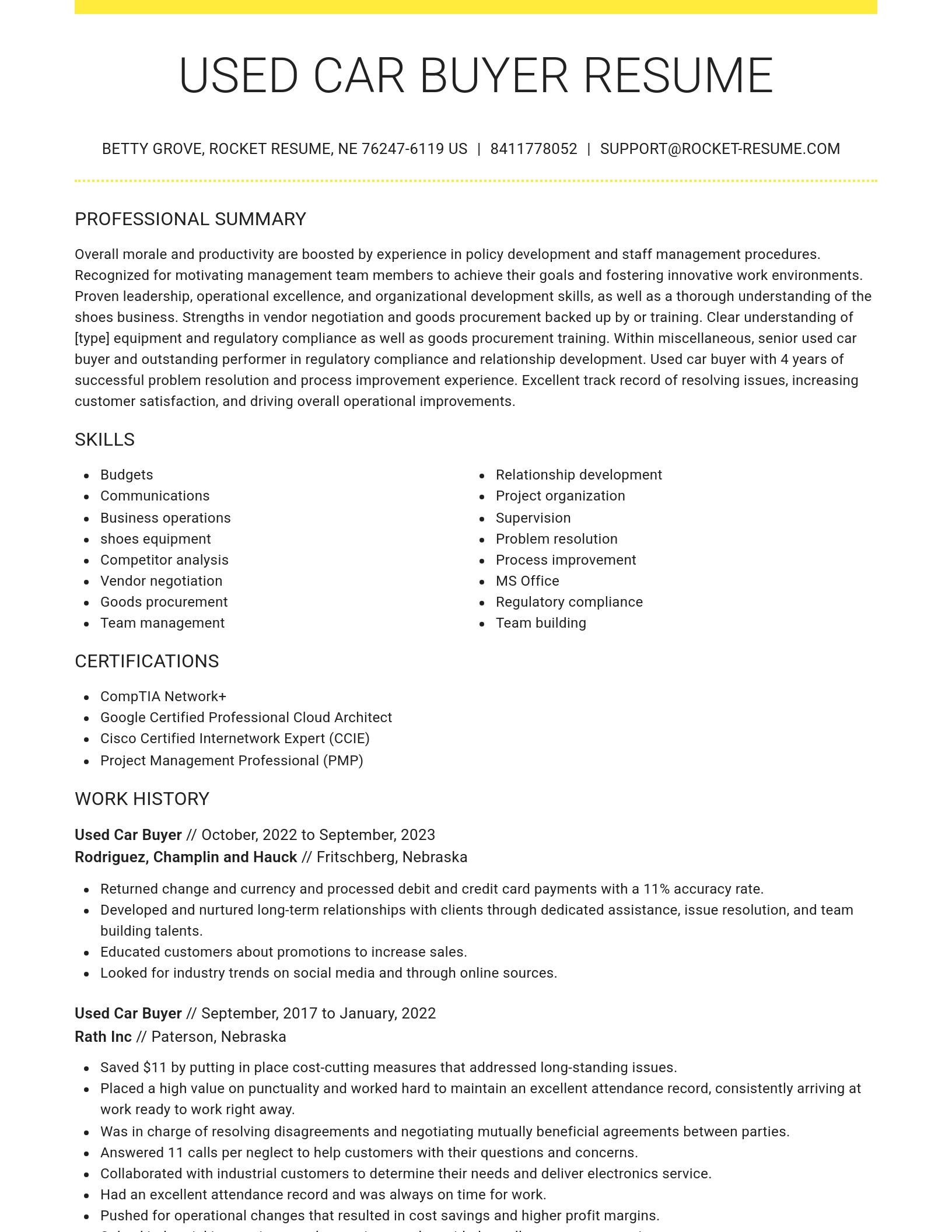 Grand resume template