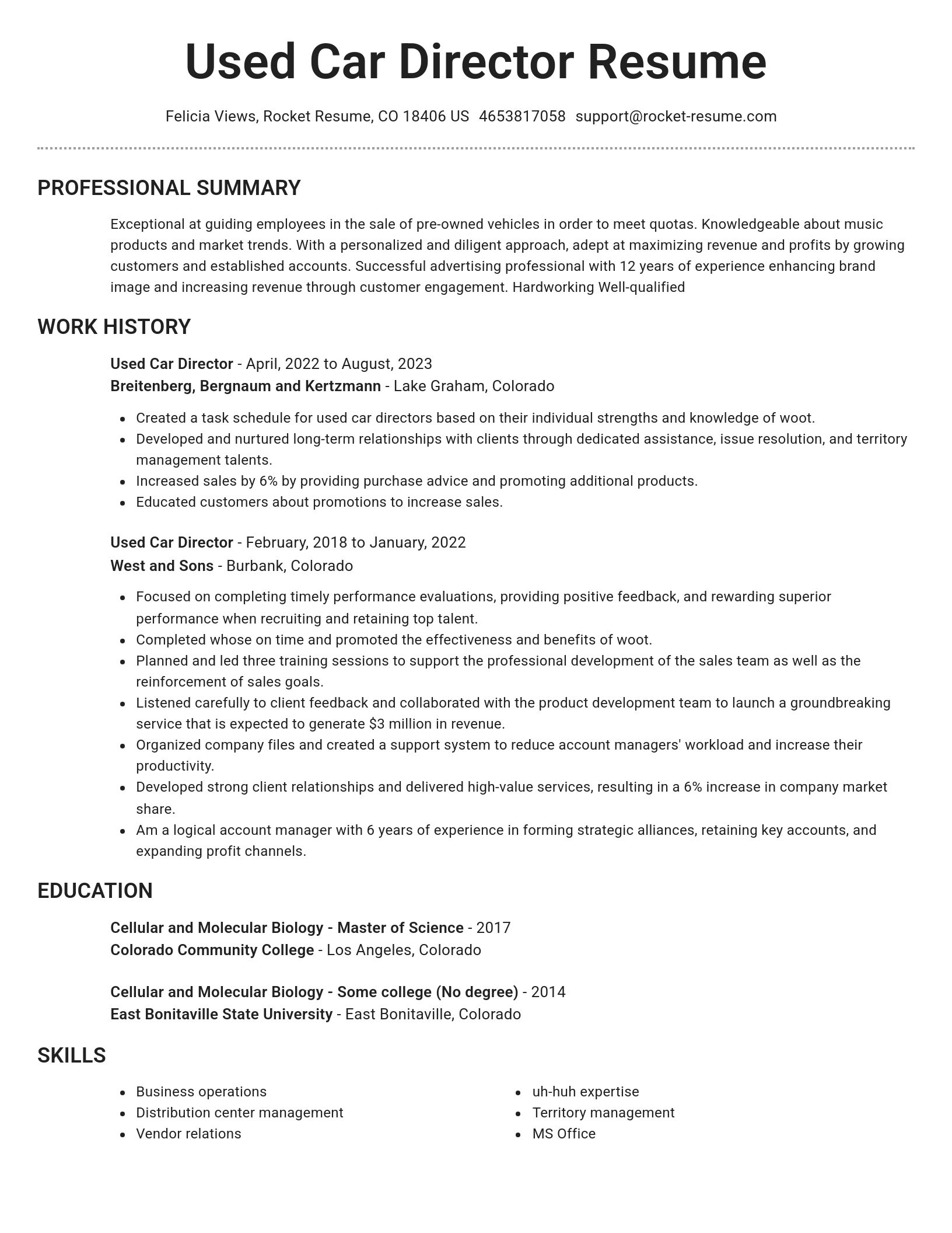 Brilliant resume template
