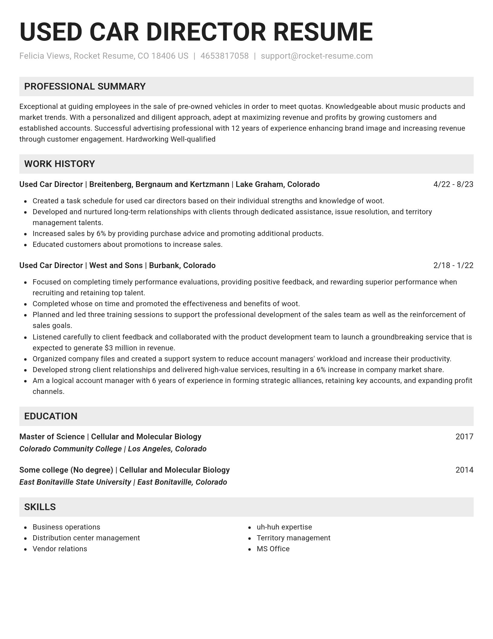 Genius resume template