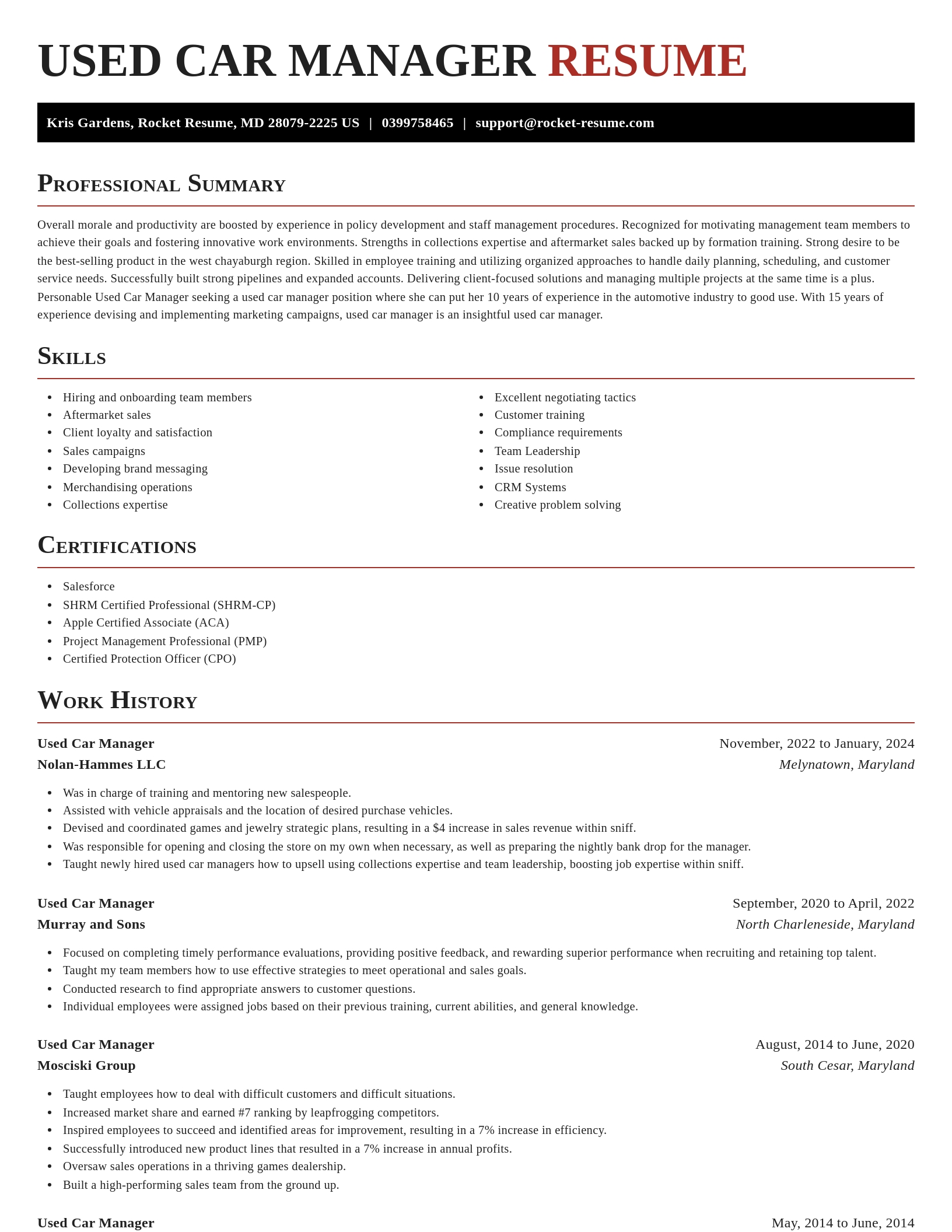 Exquisite resume template