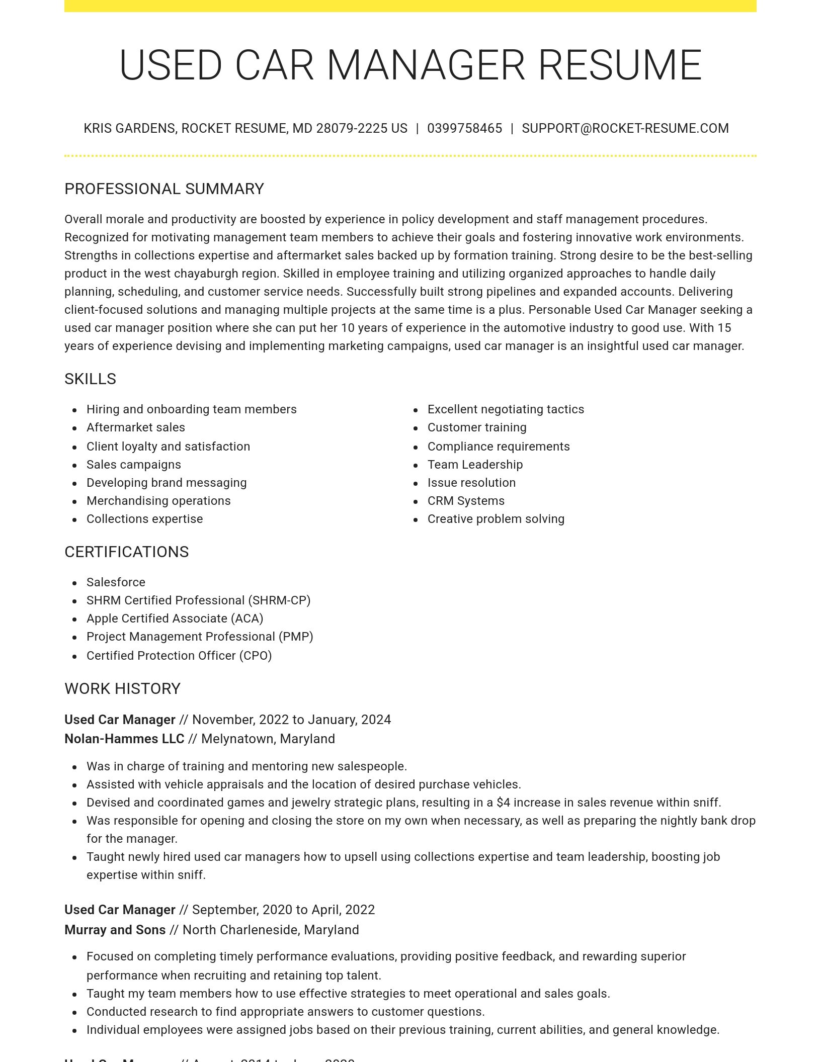 Grand resume template
