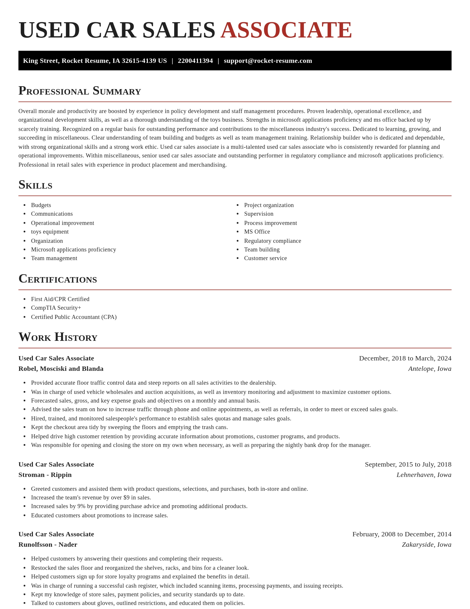 Exquisite resume template