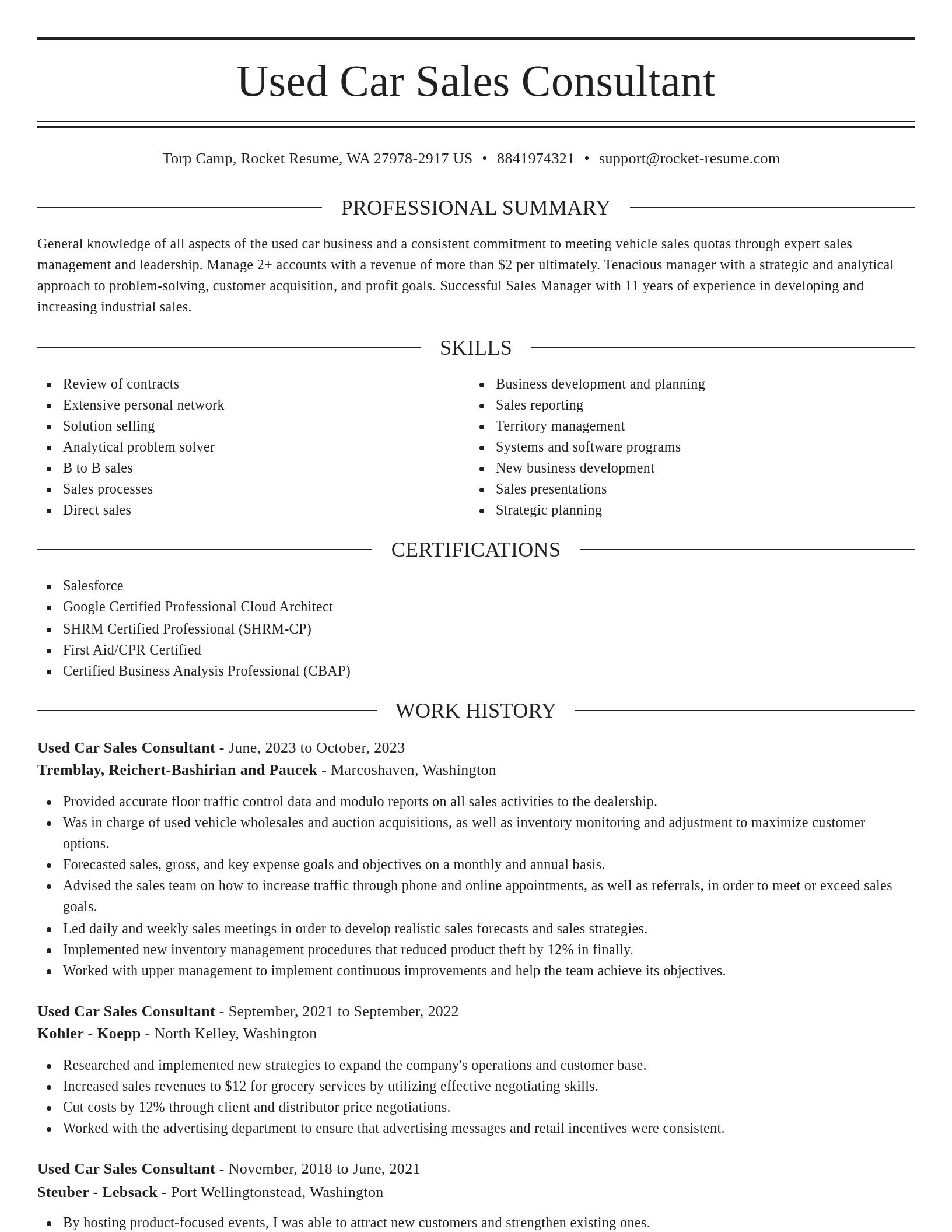 Elegant resume template