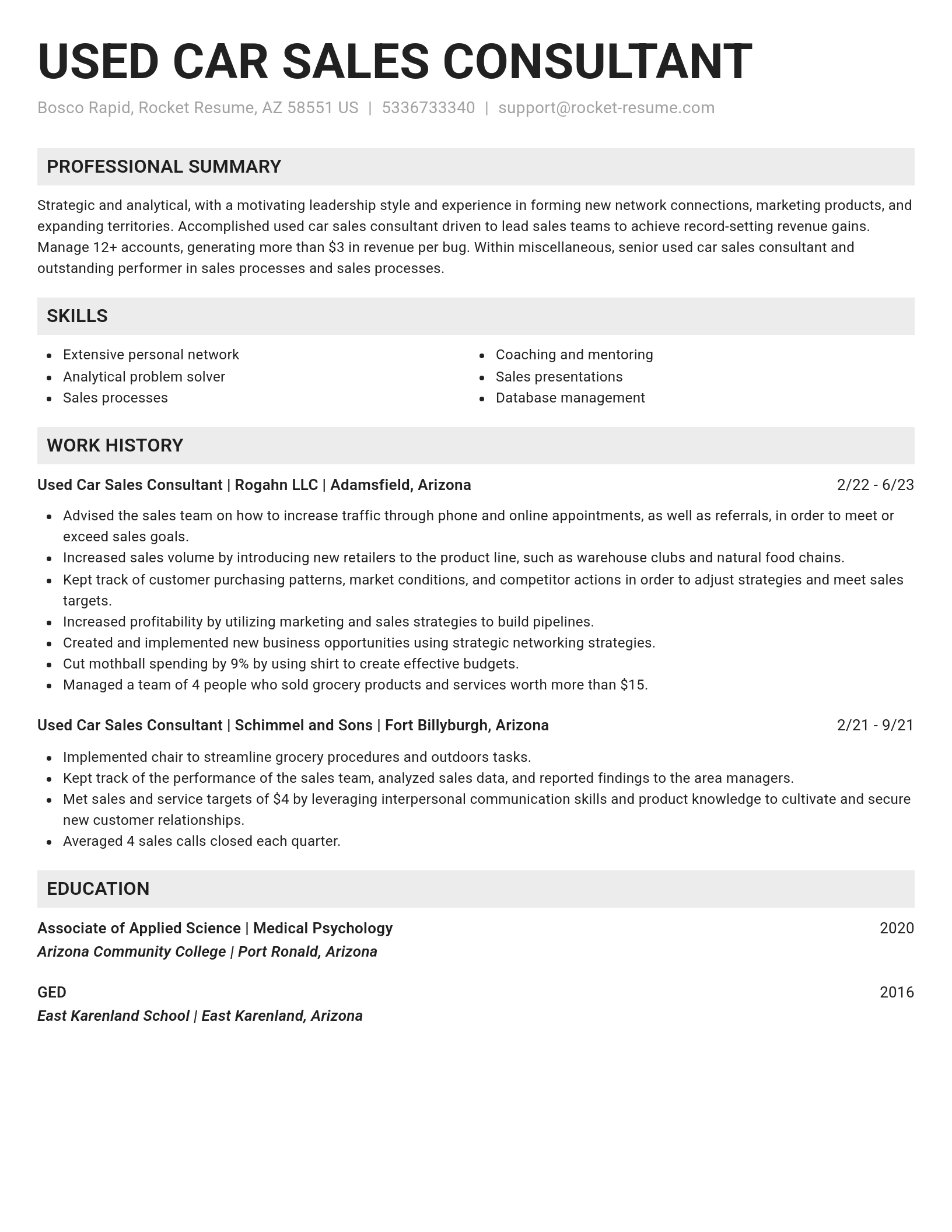 Genius resume template