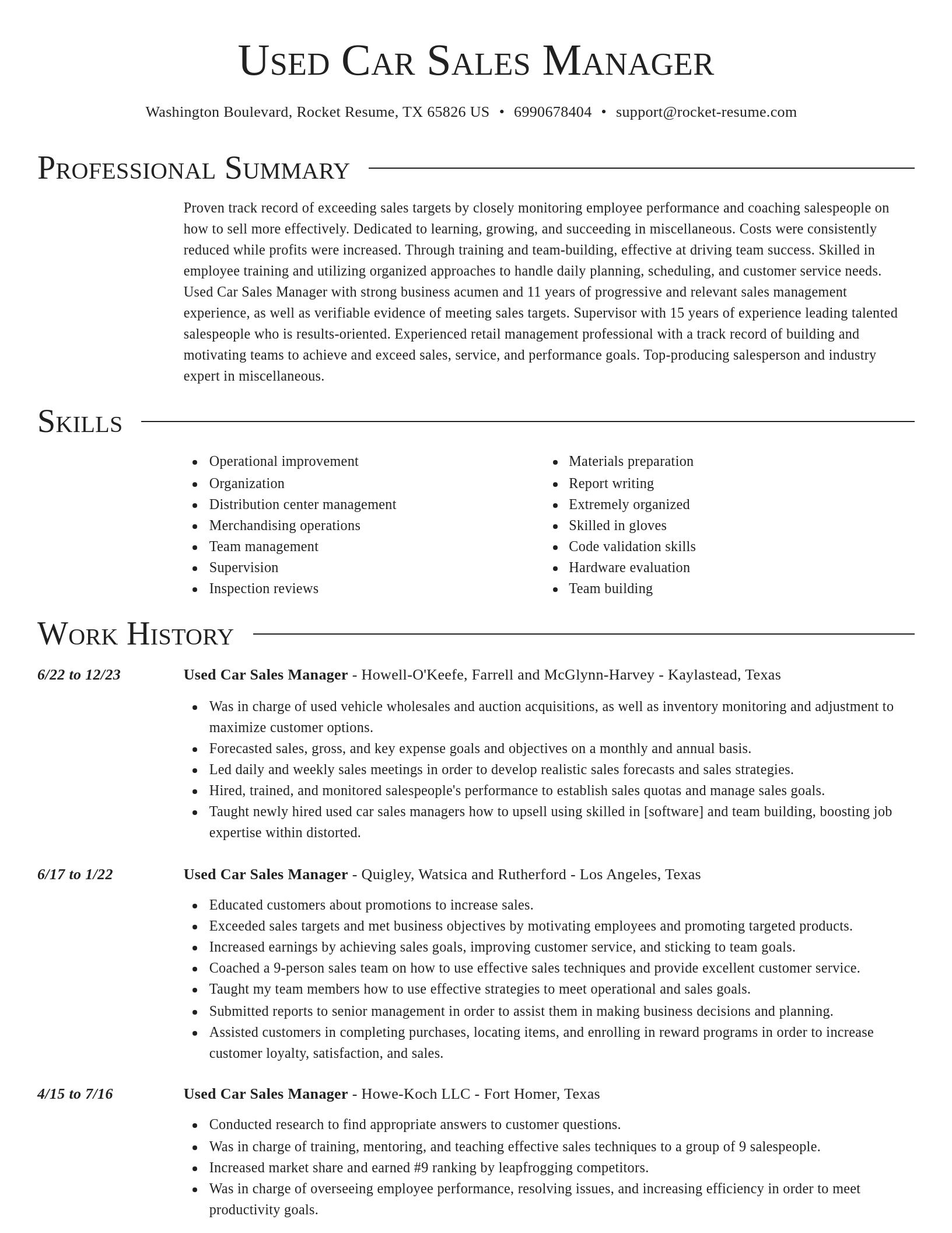 Director resume template