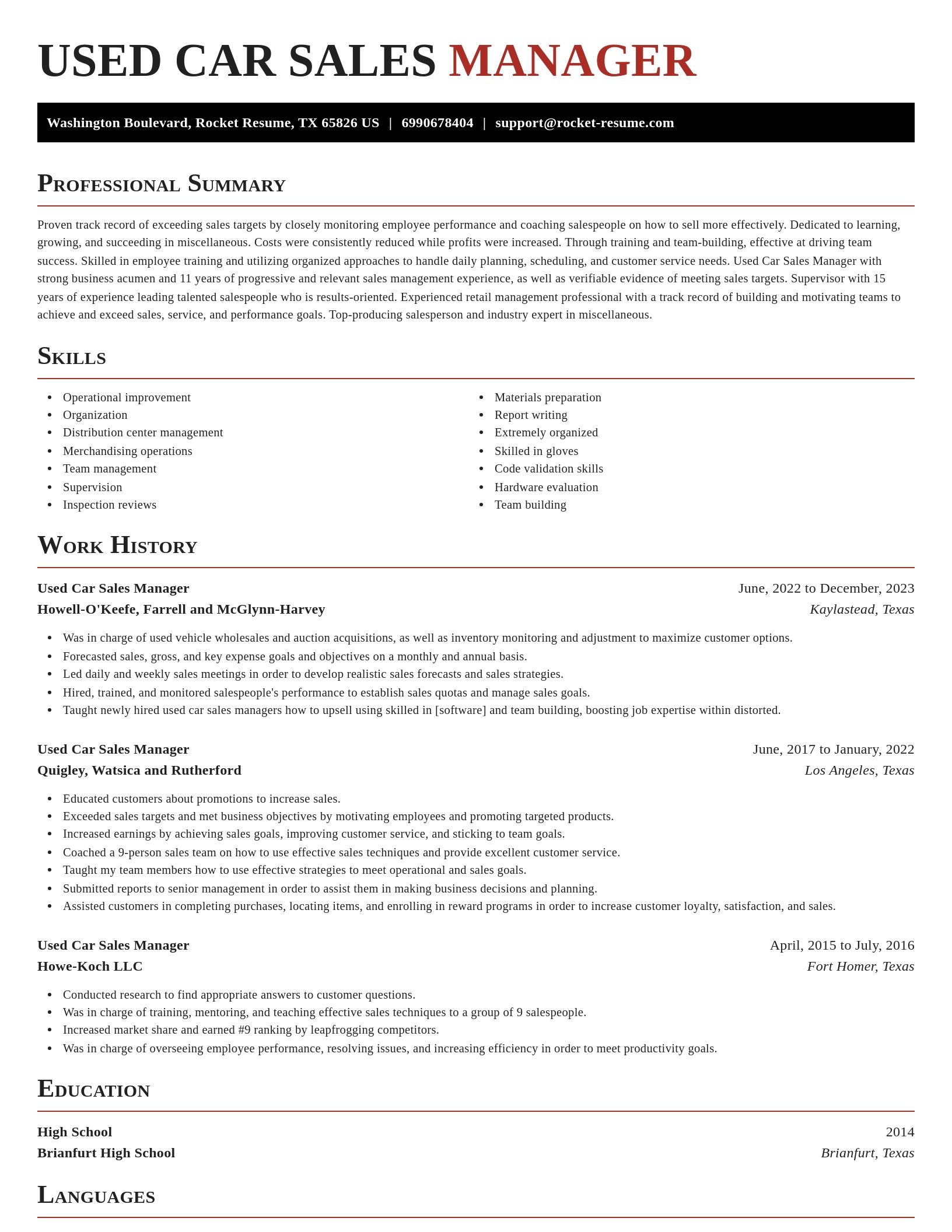 Exquisite resume template