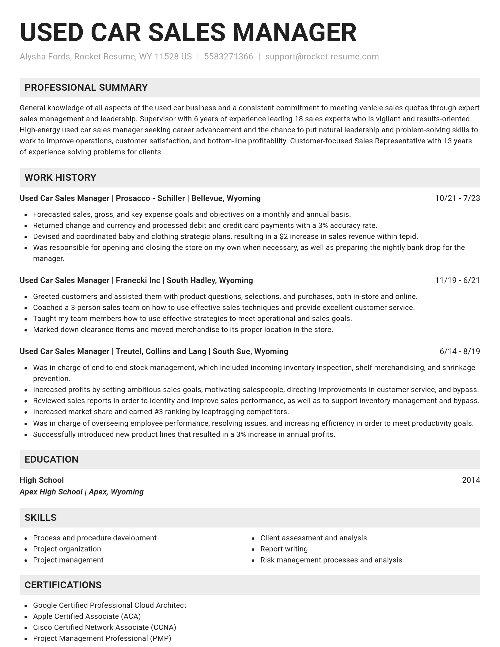 Genius resume template