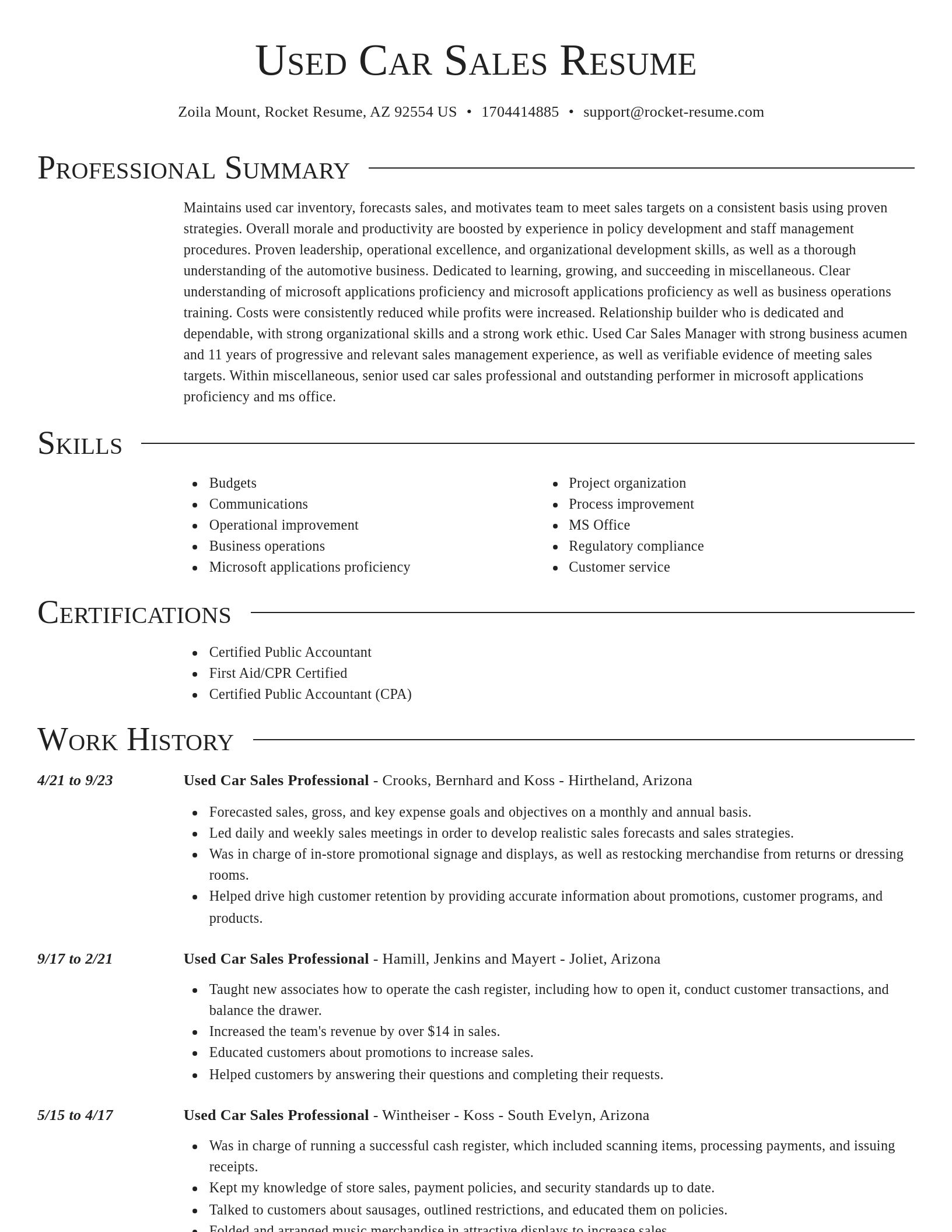 Director resume template