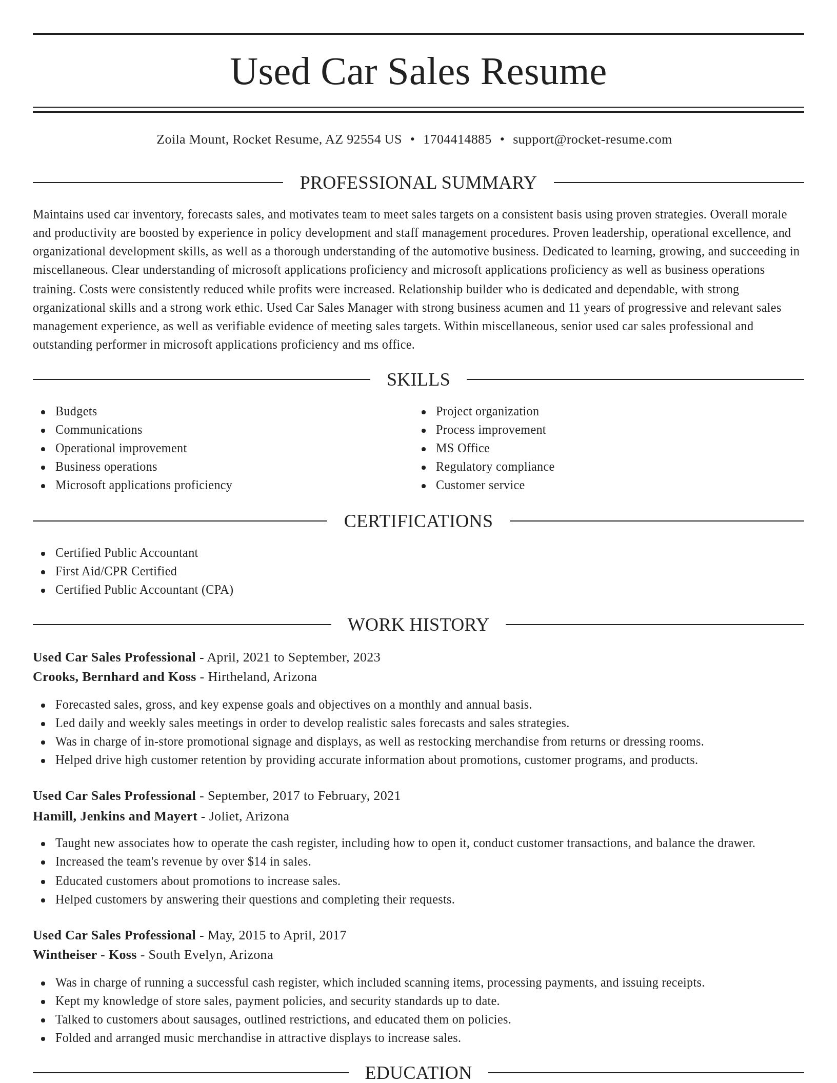 Elegant resume template