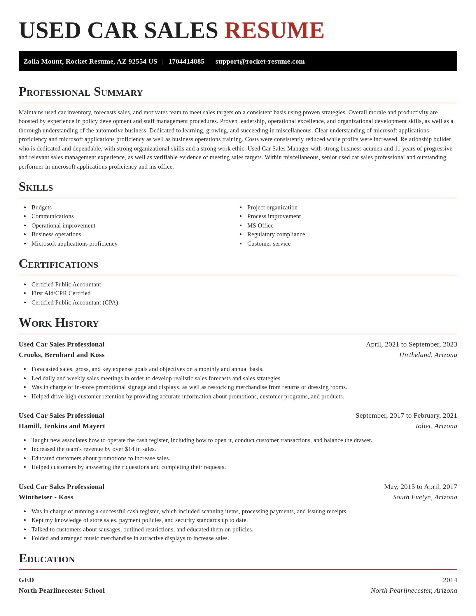 Exquisite resume template