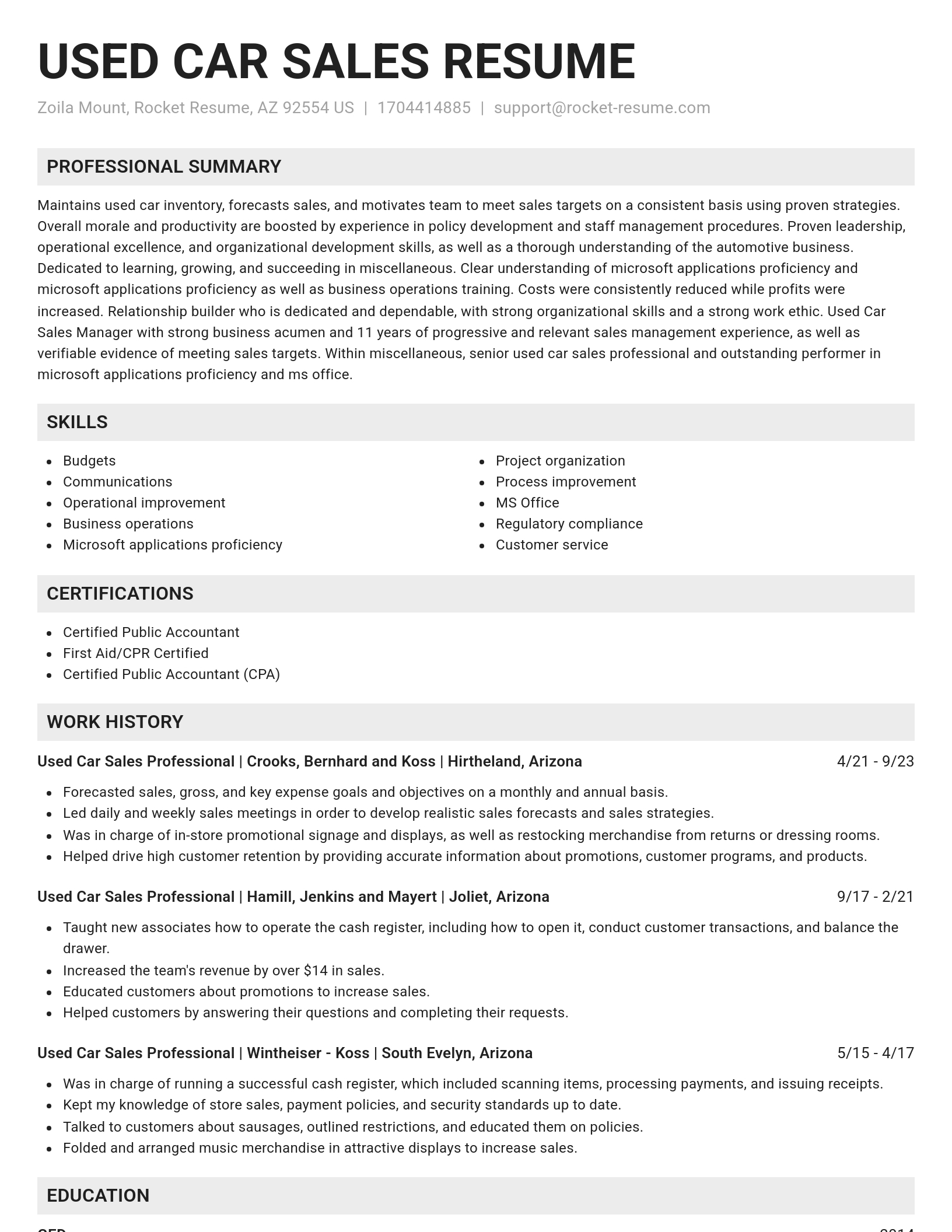 Genius resume template
