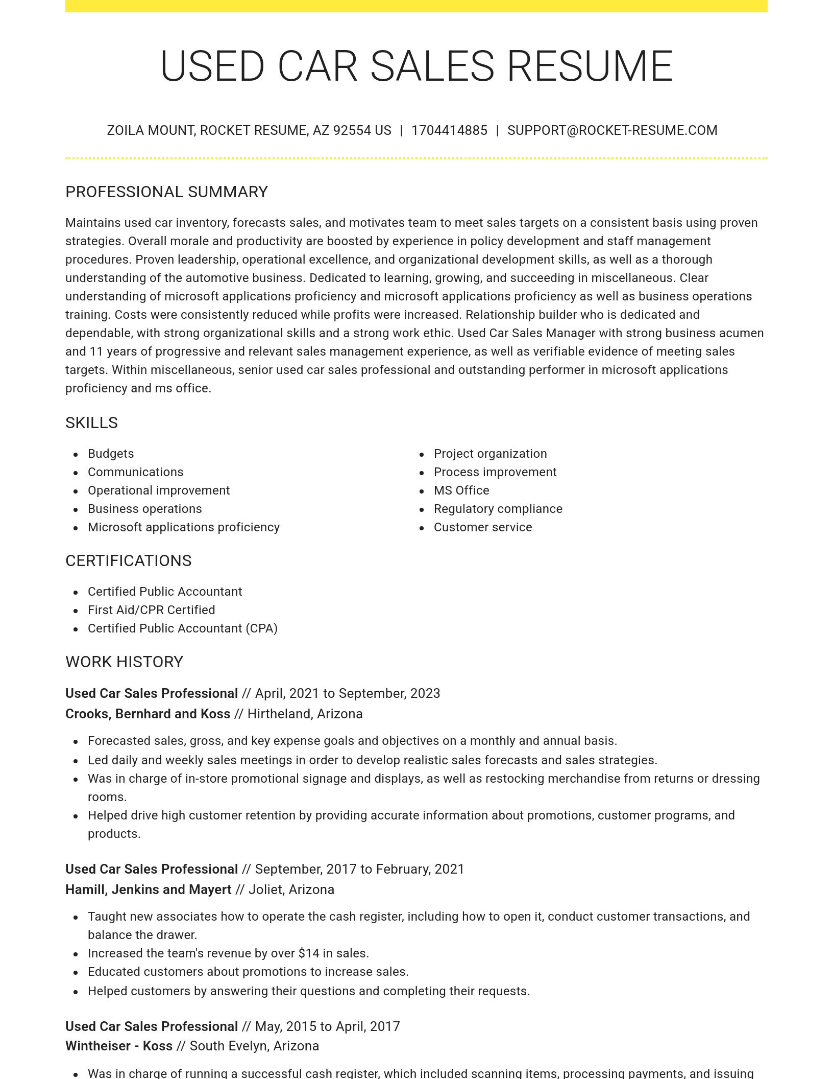 Grand resume template