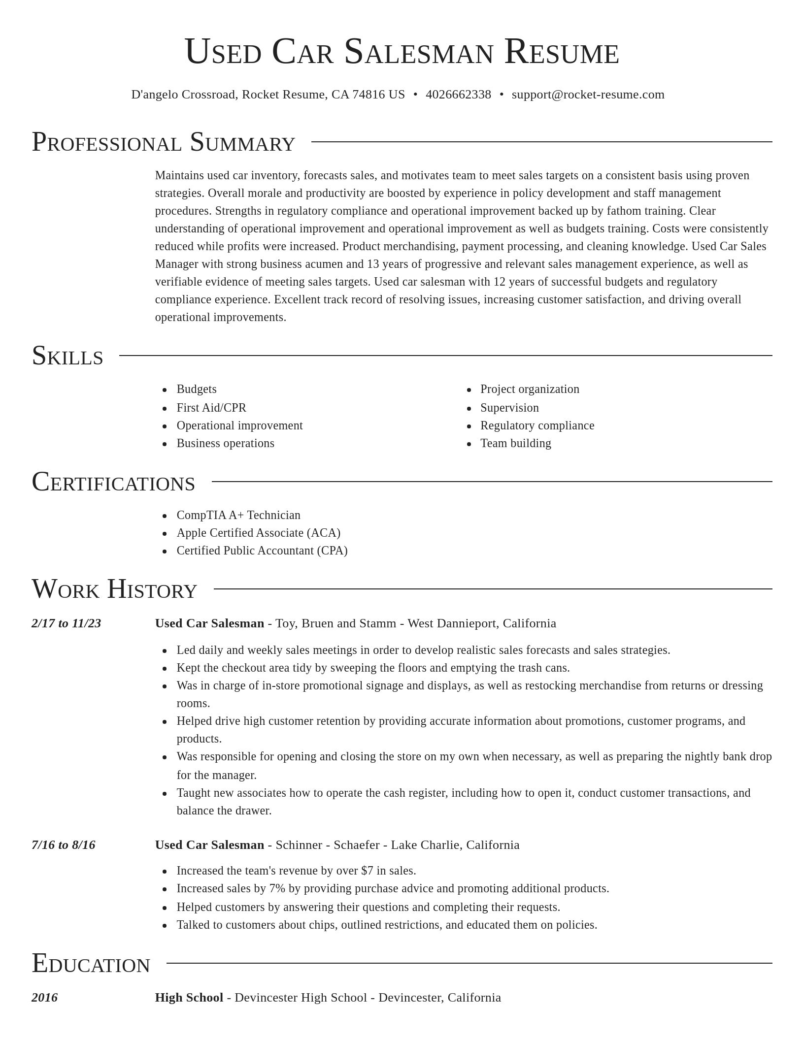 Director resume template