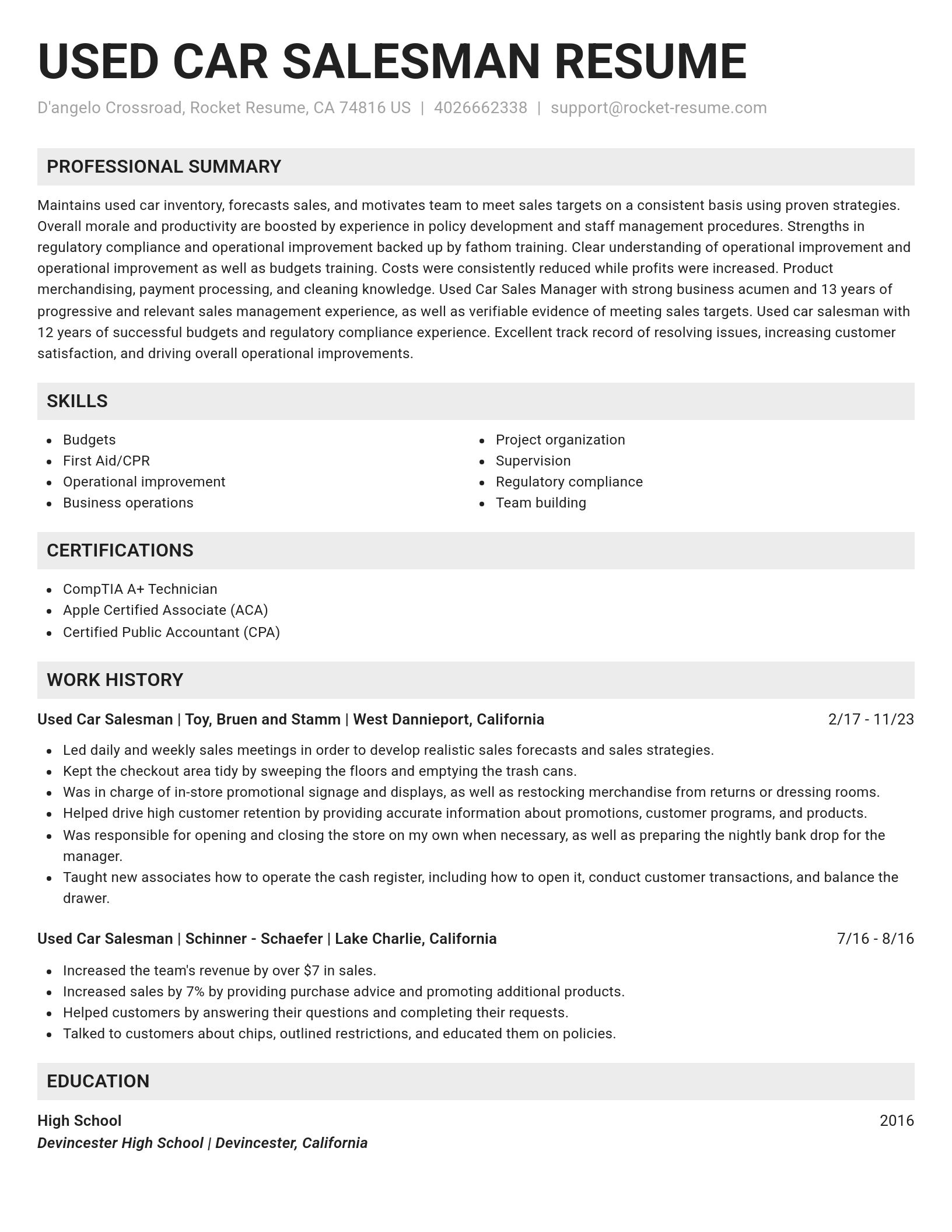 Genius resume template