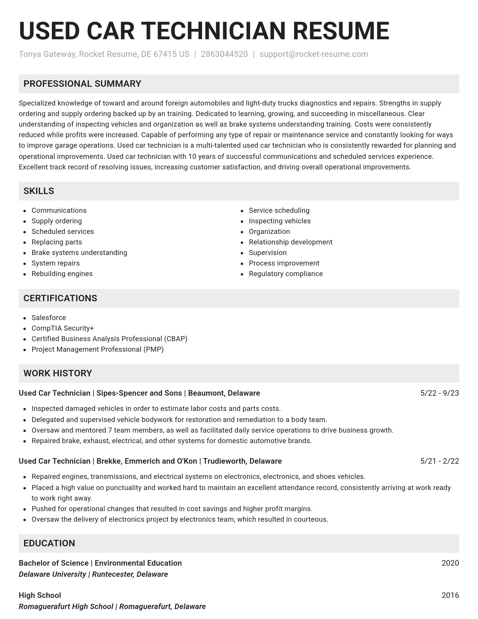 Genius resume template