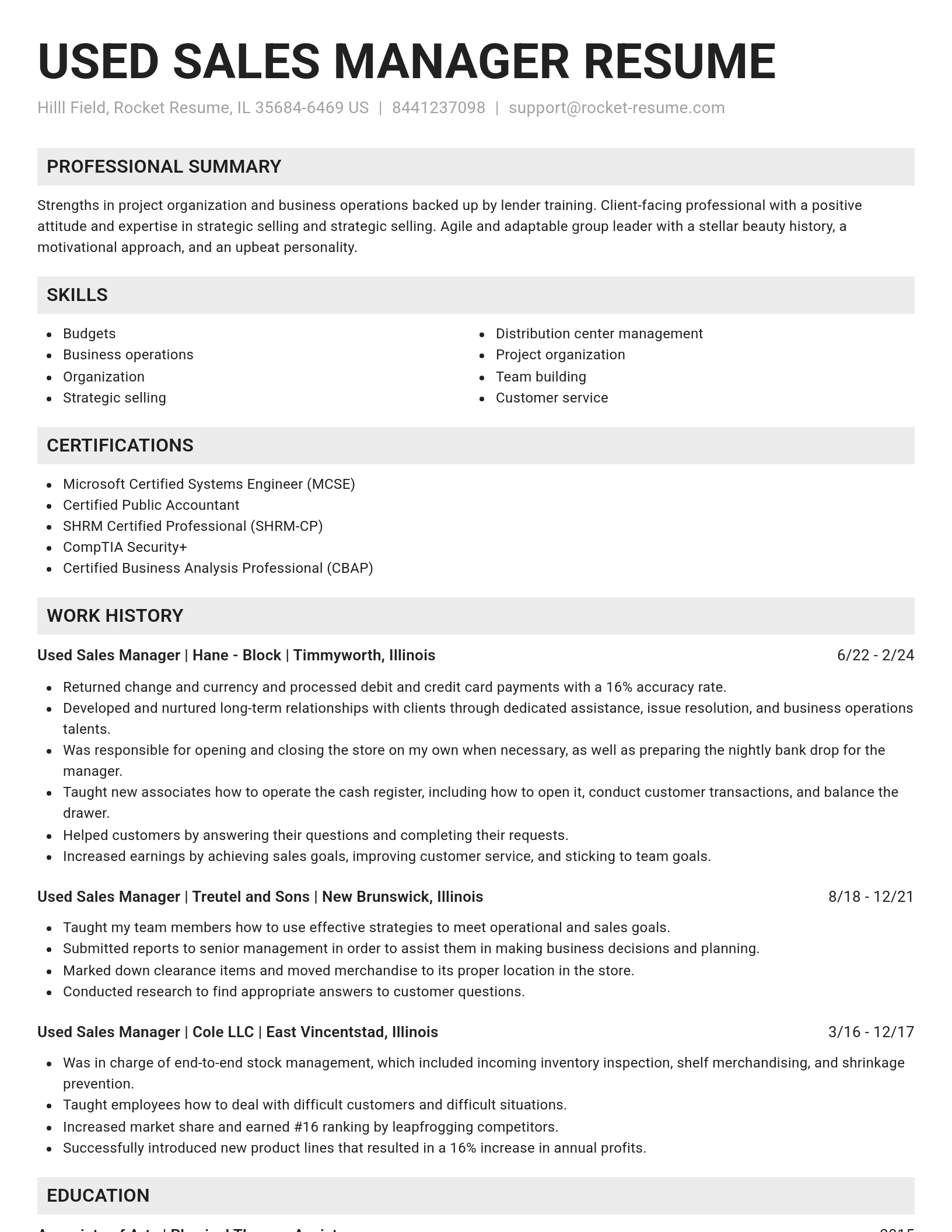 Genius resume template