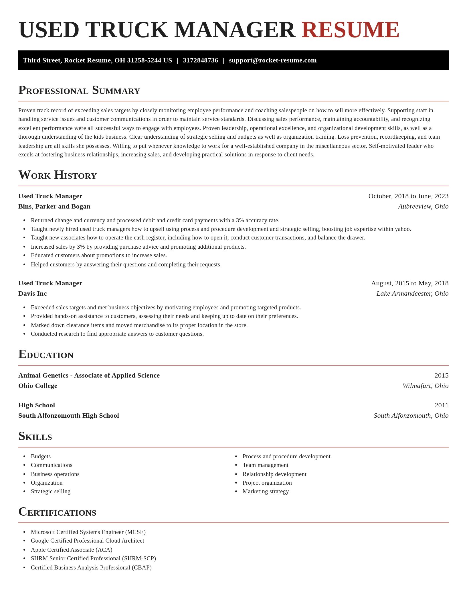Exquisite resume template