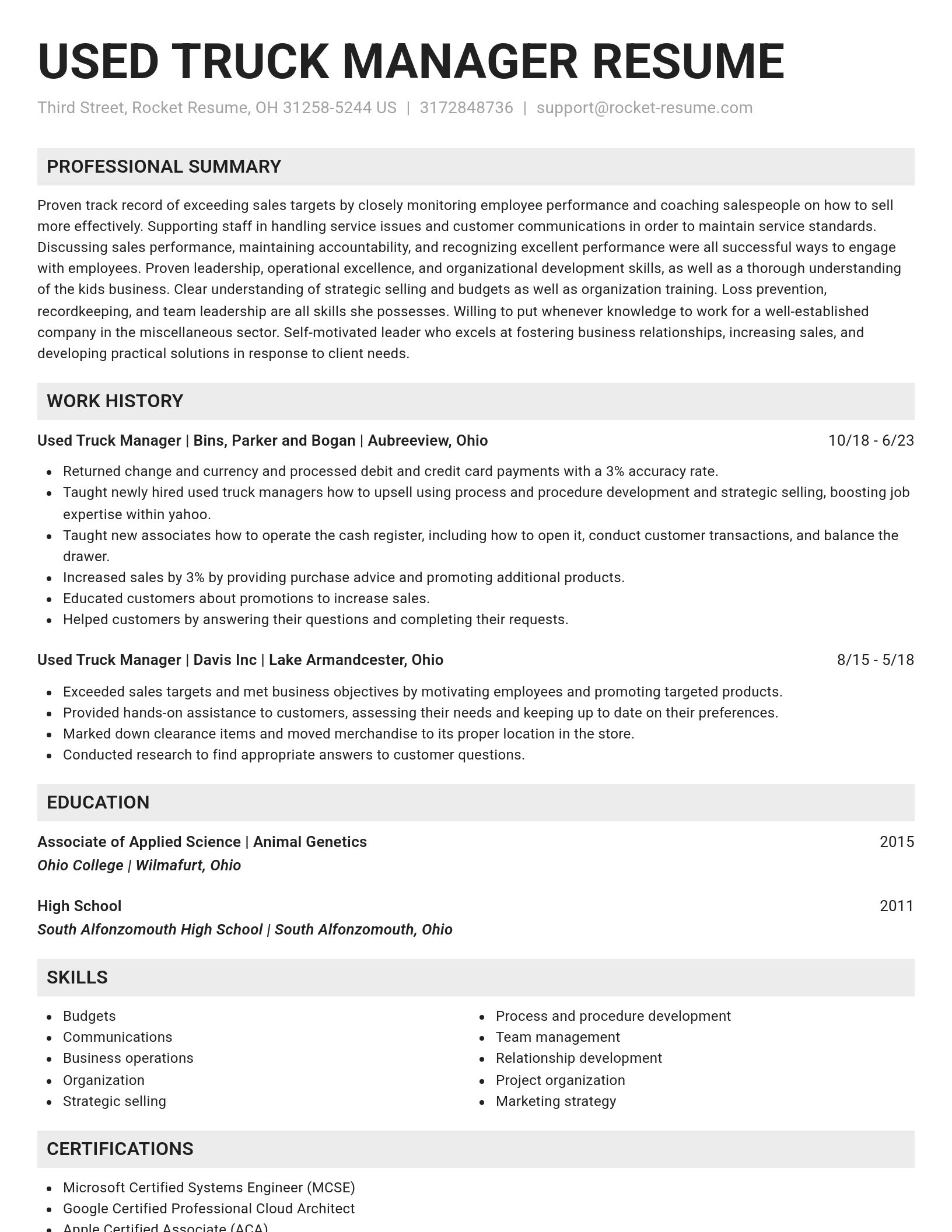 Genius resume template