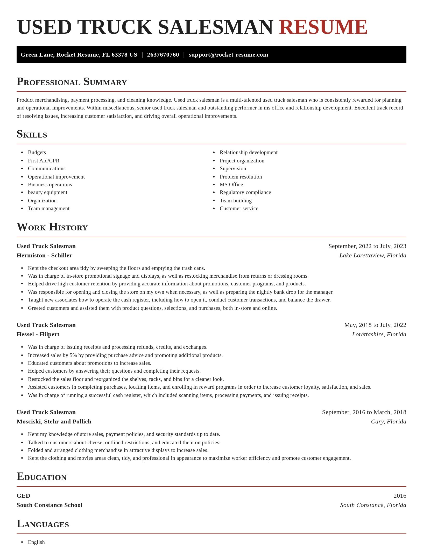 Exquisite resume template