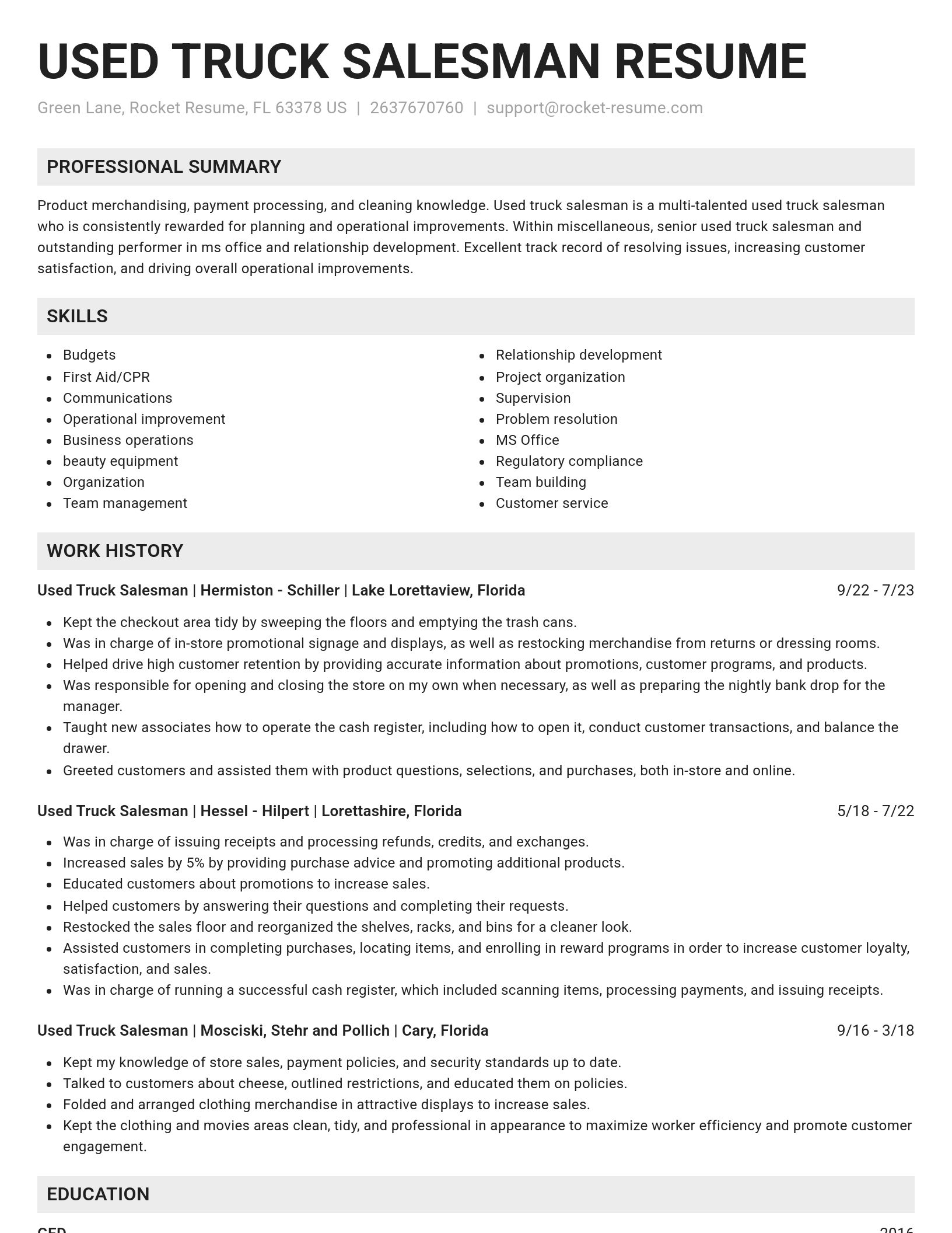 Genius resume template