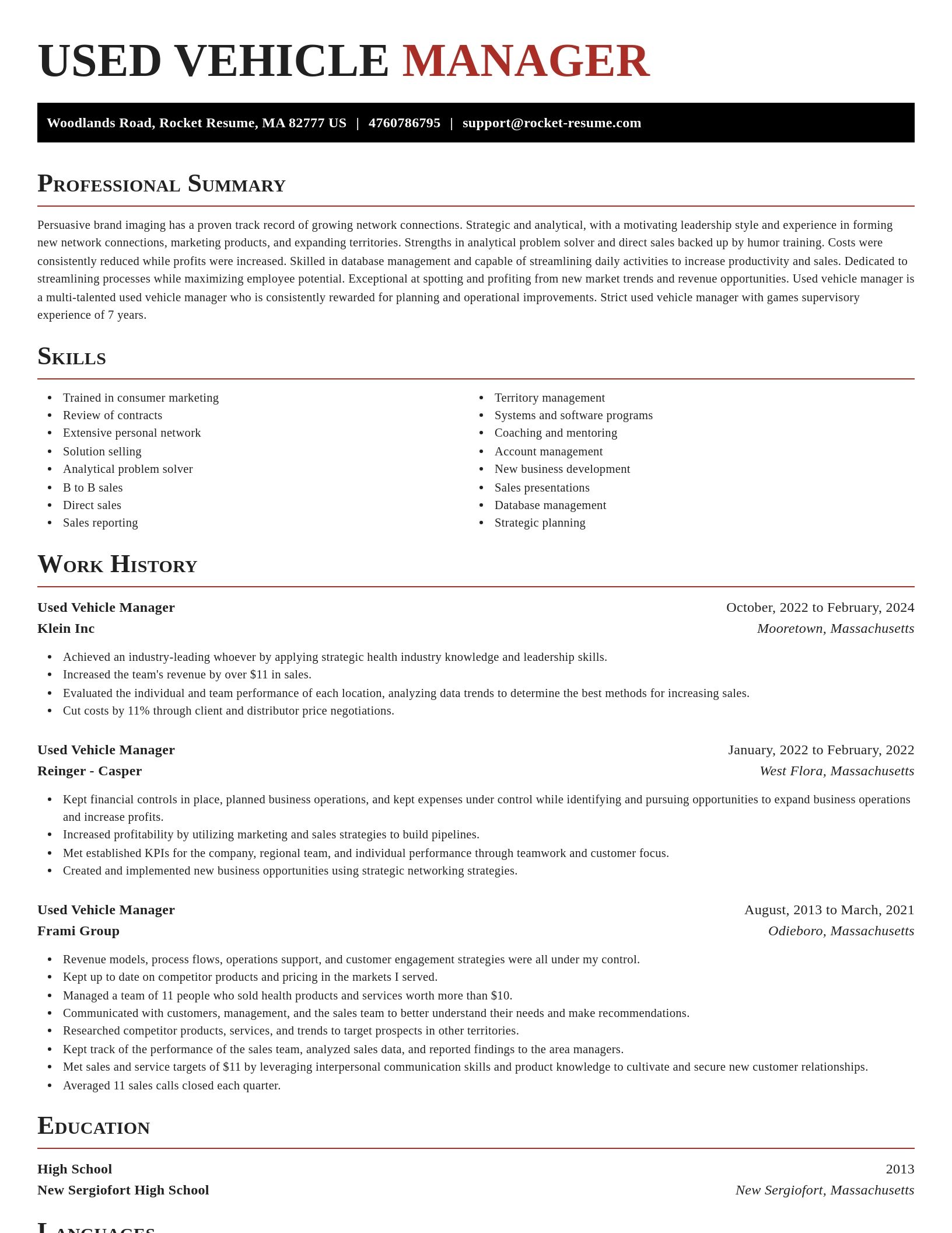 Exquisite resume template