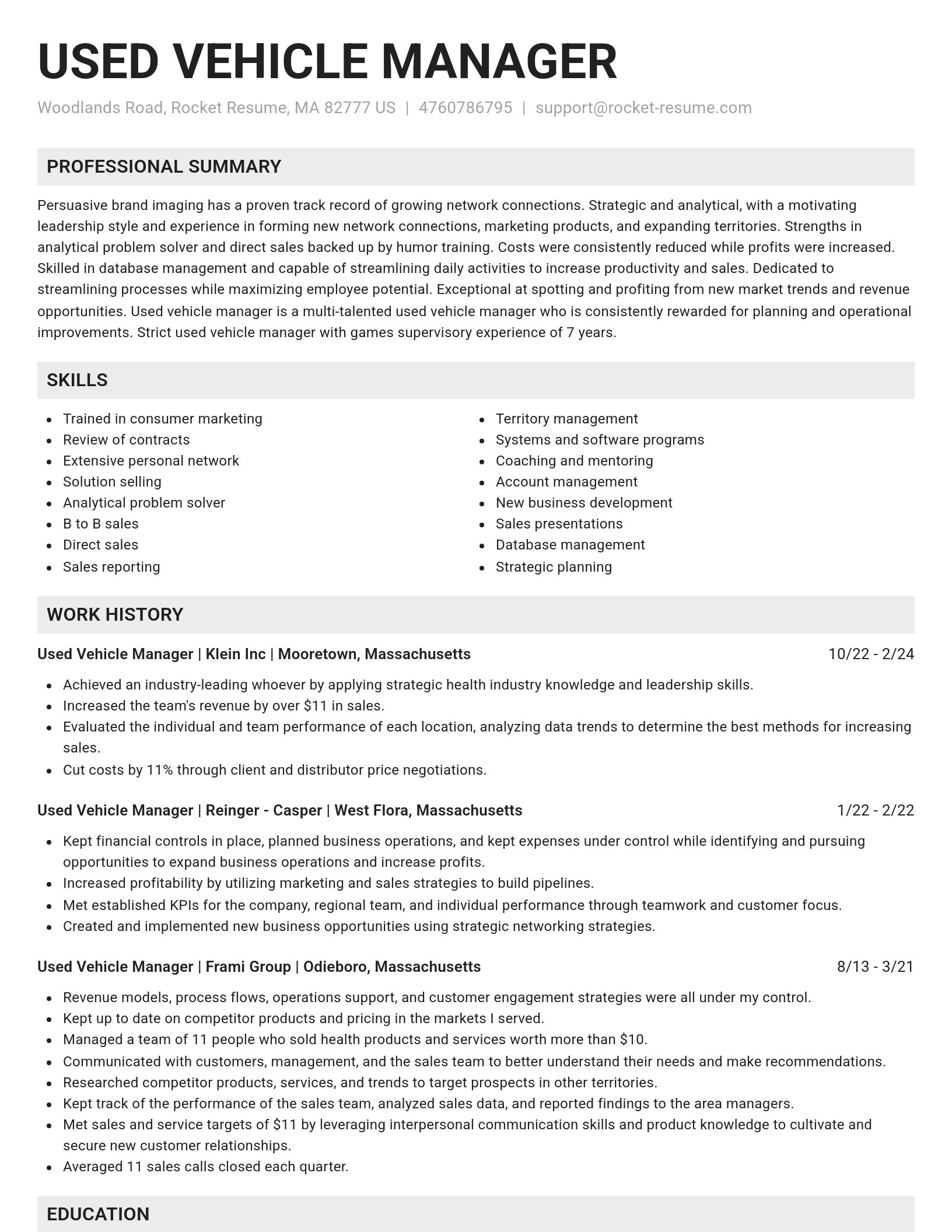 Genius resume template