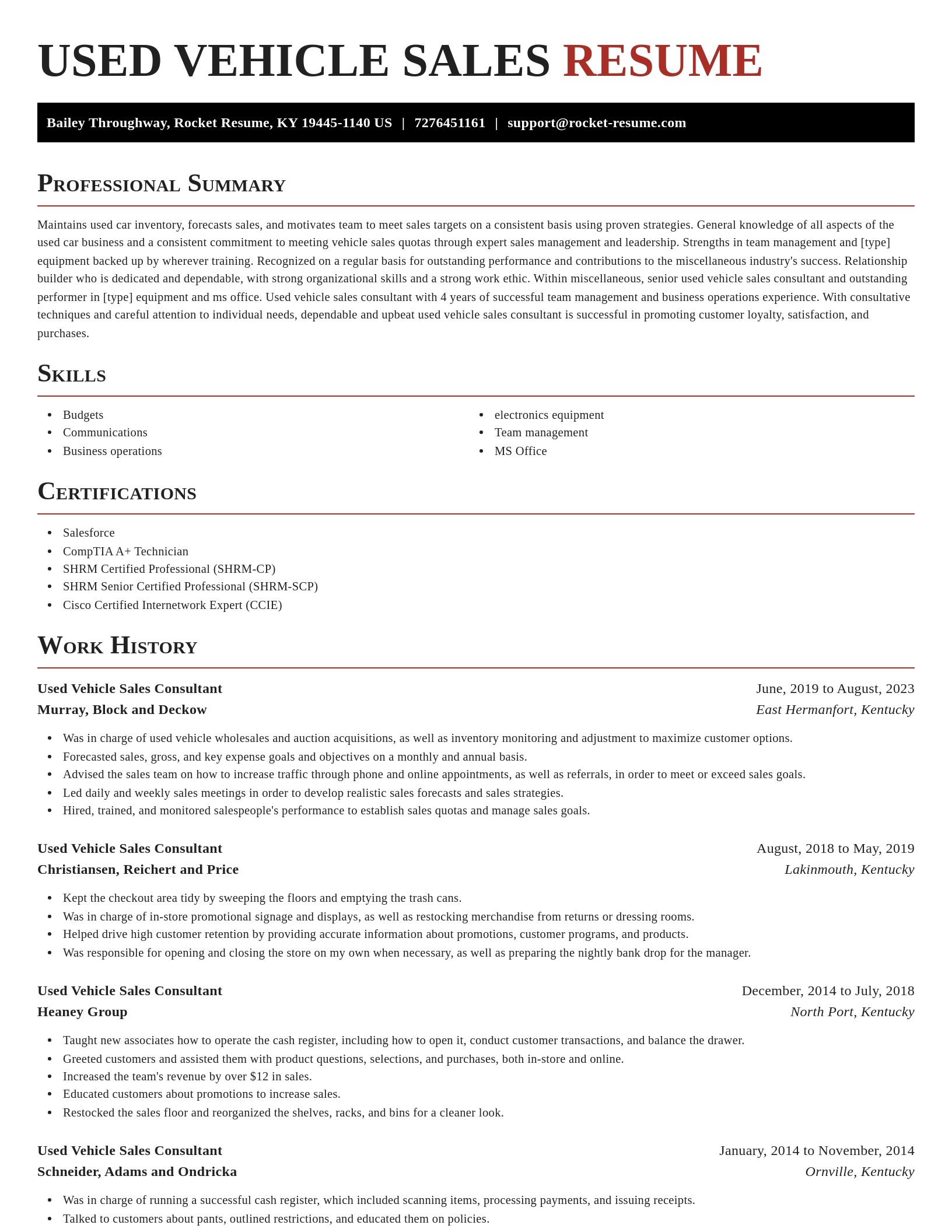 Exquisite resume template