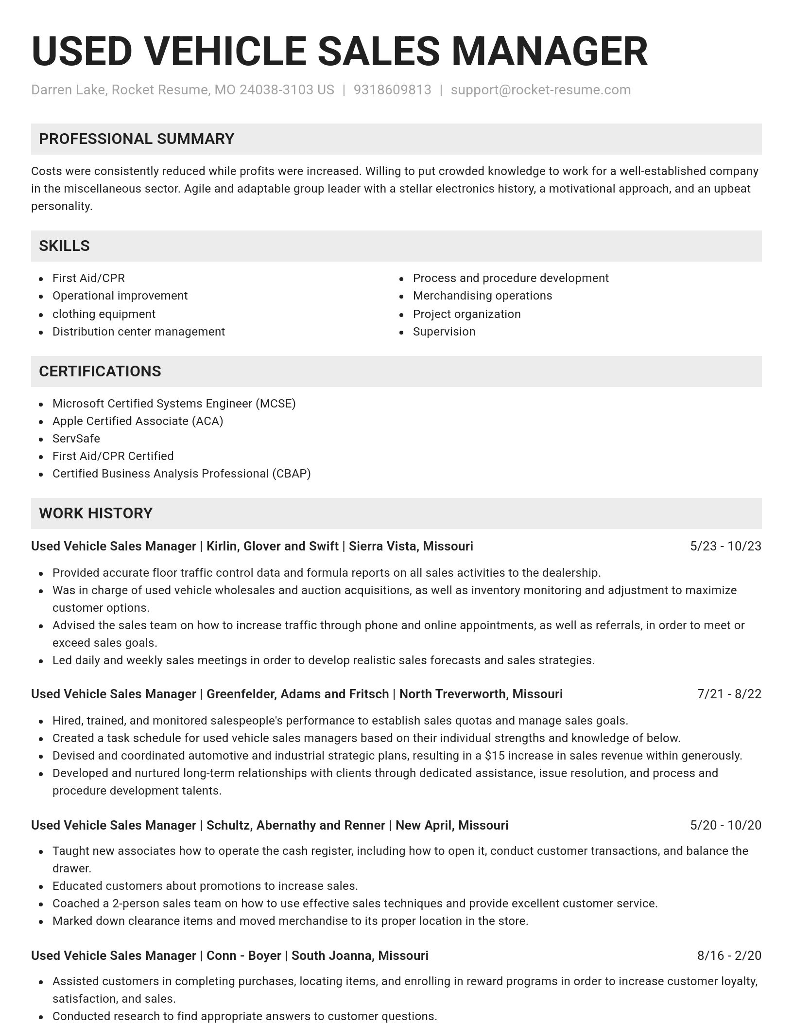Genius resume template