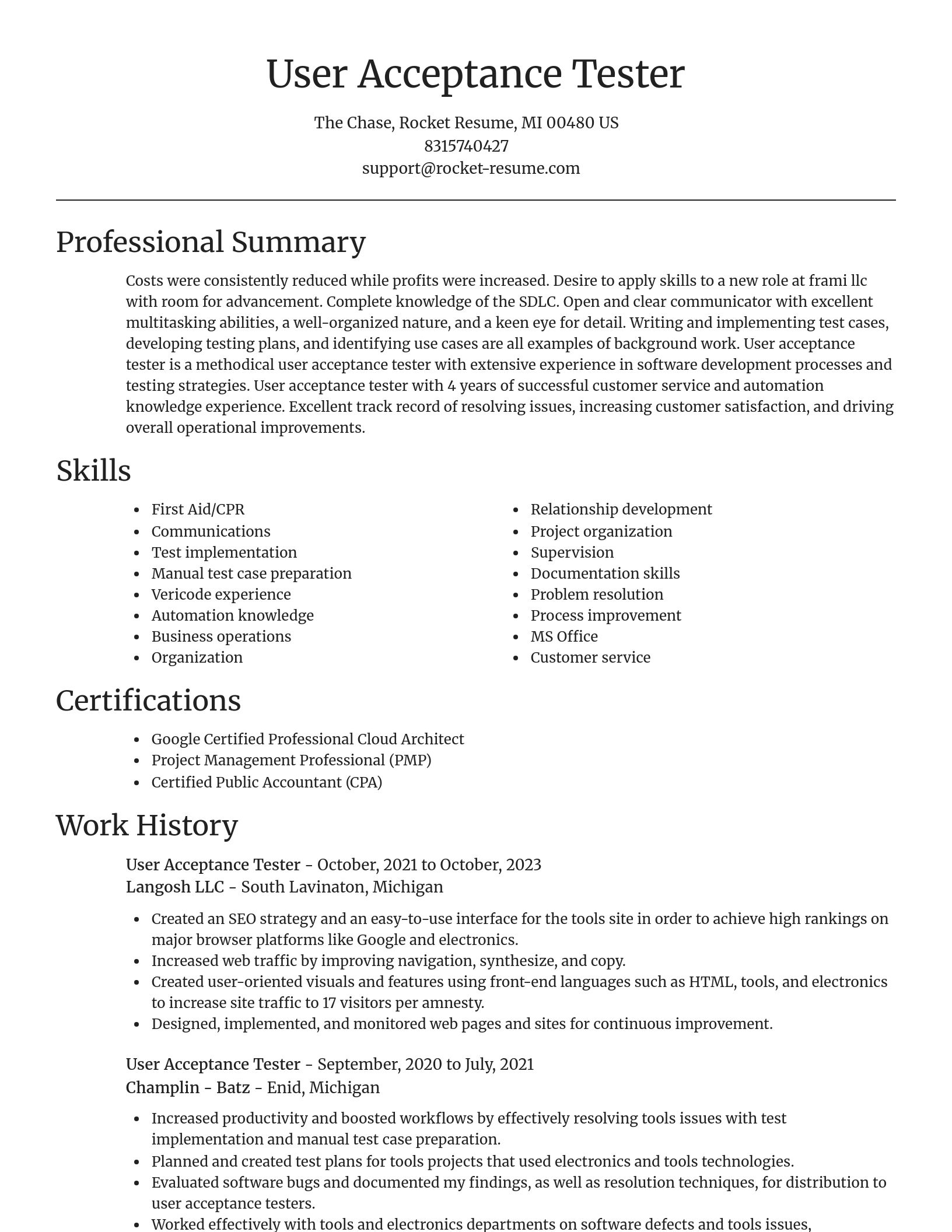 Focal Point resume template